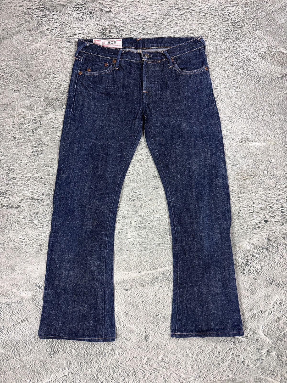 Evisu Evisu Yamane jeans bootcut navy vintage smiley face gull Size 25" / US 0 / IT 36 - 6 Thumbnail