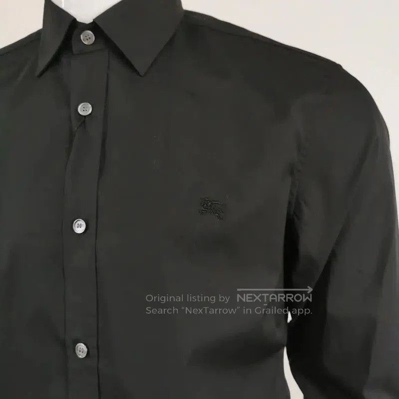 Burberry Burberry Black Cotton Long Sleeve Shirt. Size US L / EU 52-54 / 3 - 3 Thumbnail