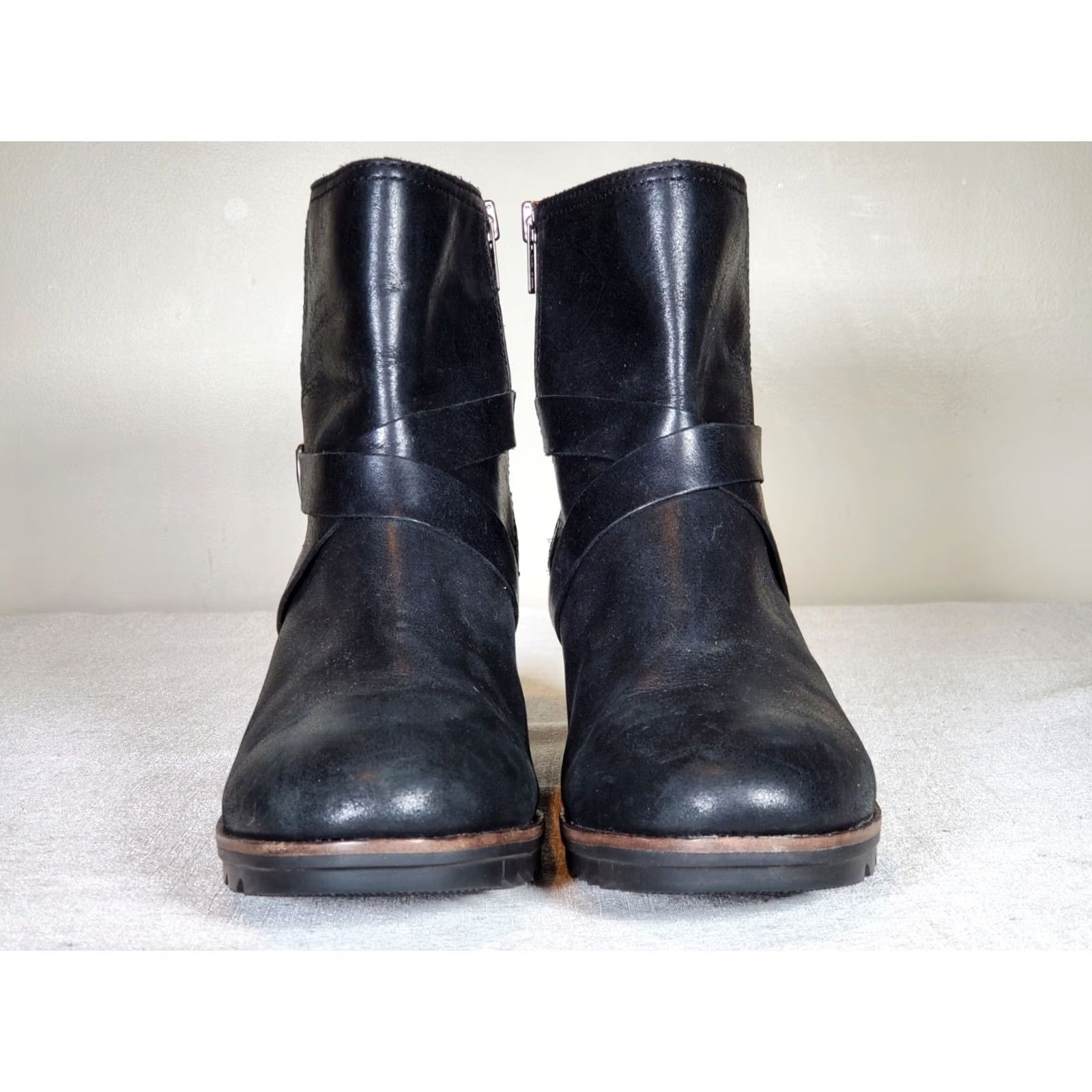 SOREL SOREL Cate Buckle Bootie NL3709-010 Black Leather Zip Rain Boot Women's US 11 Size US 11 / IT 41 - 7 Thumbnail