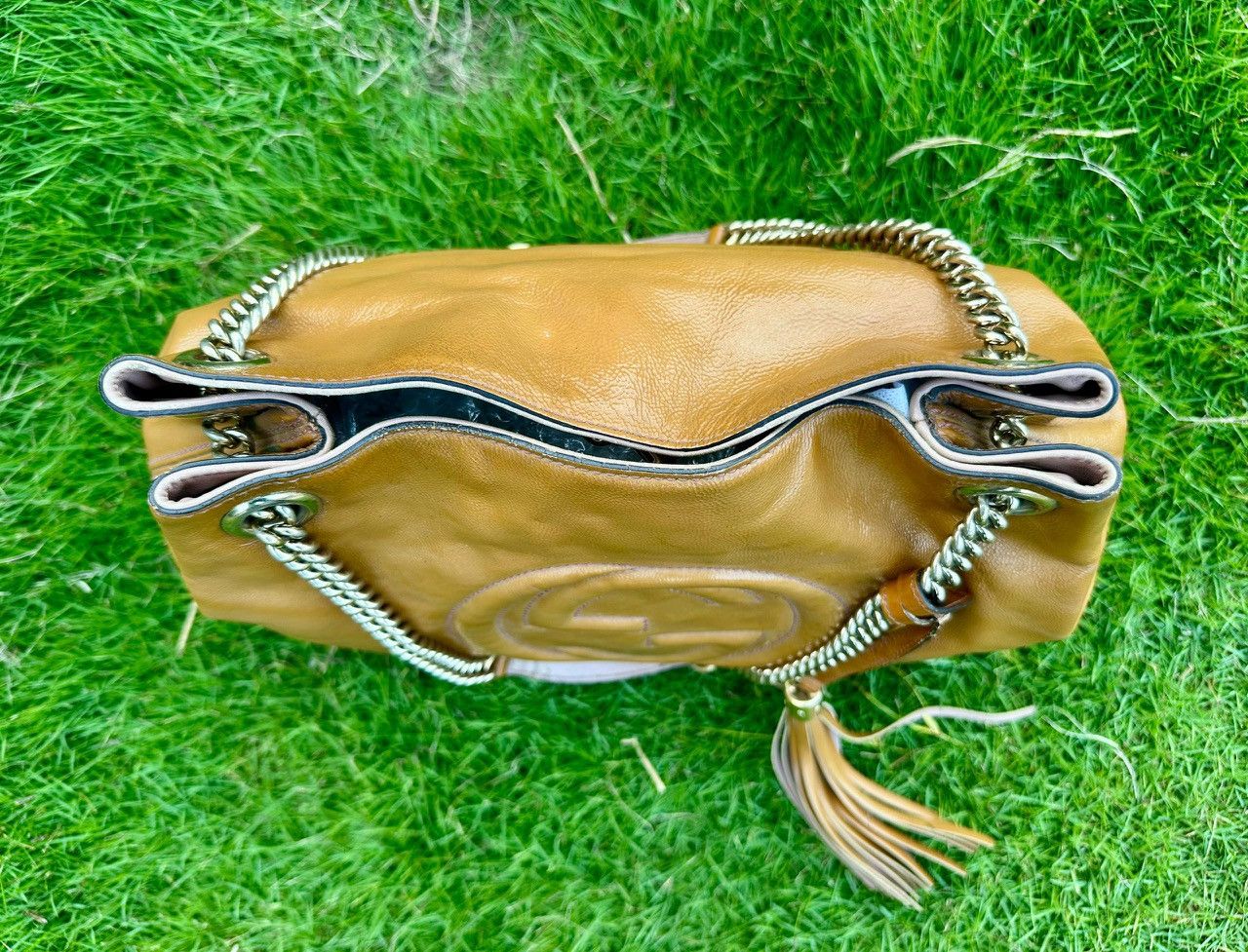 Gucci Authentic Gucci Soho Patent Leather Chain Tote Bag Size ONE SIZE - 9 Thumbnail