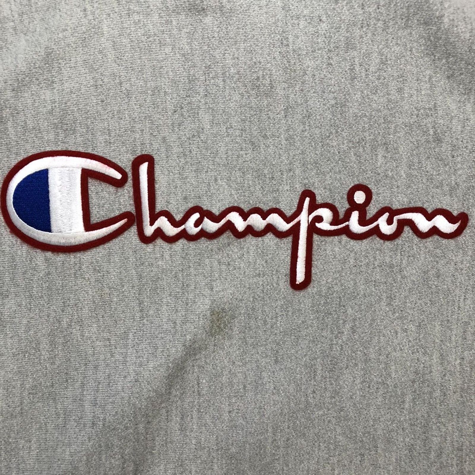 Champion × Vintage Champion Reverse Weave Hoodie Script Heavyweight Sweatshirt Size US L / EU 52-54 / 3 - 2 Thumbnail
