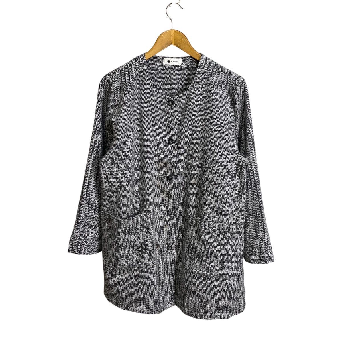 Designer × Issey Miyake × Japanese Brand Issey Miyake Im Product Hickori stripe grey wool jacket Size L / US 10 / IT 46 - 1 Thumbnail