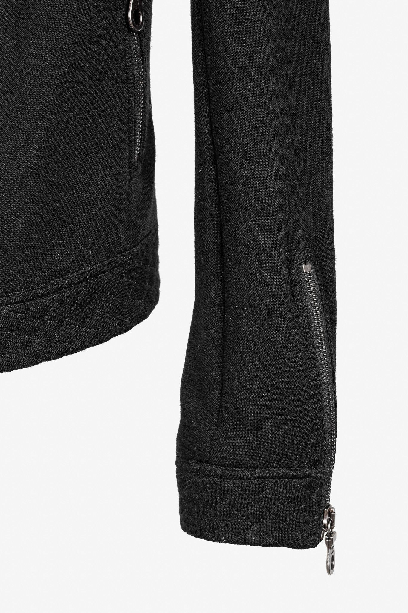 Chanel Chanel Black Wool Quilted Moto Jacket Size XS / US 0-2 / IT 36-38 - 7 Thumbnail