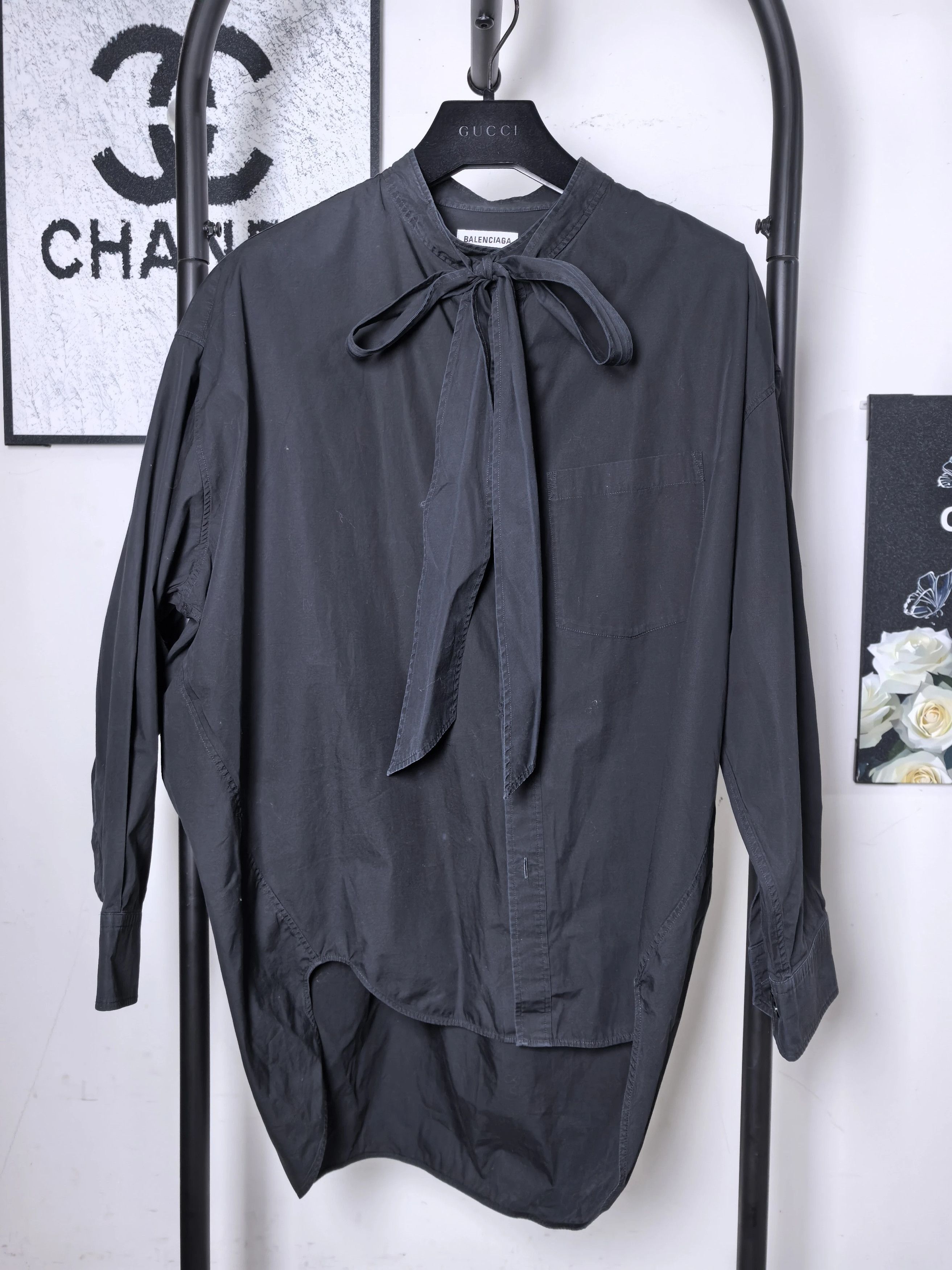 Balenciaga Balenciaga Logo Shirt (Authenticated) Size XXS / US 00 / IT 34 - 2 Thumbnail