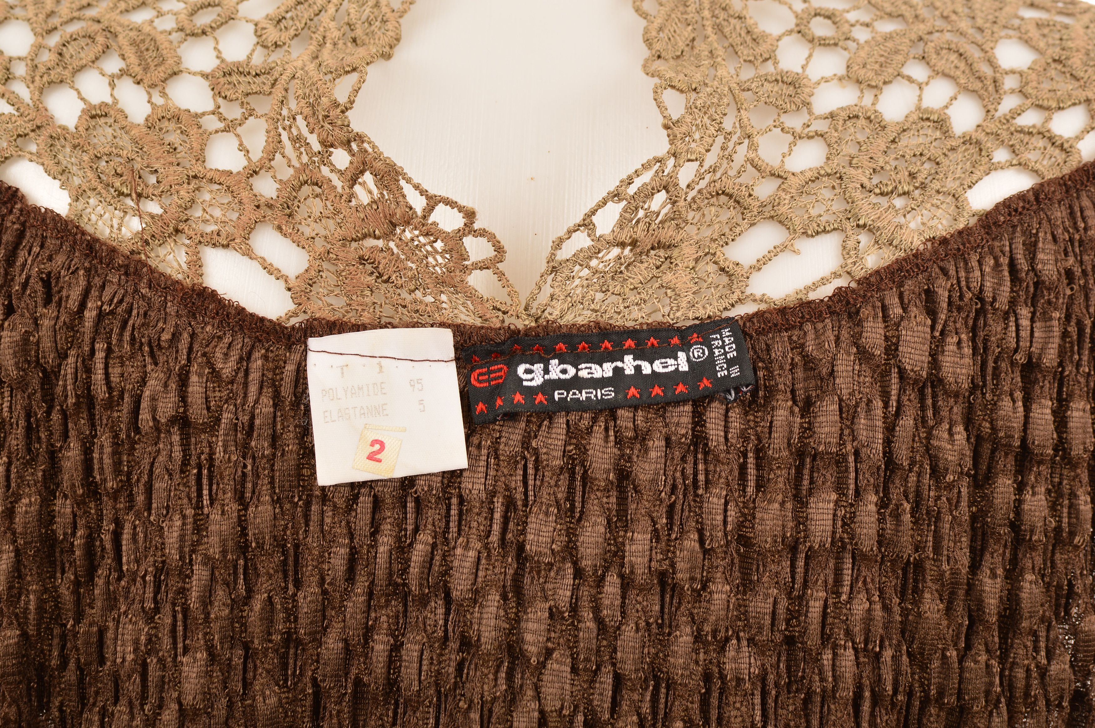 Designer G. Barhel Paris Vintage Polyamide Top Blouse Size ONE SIZE - 7 Thumbnail