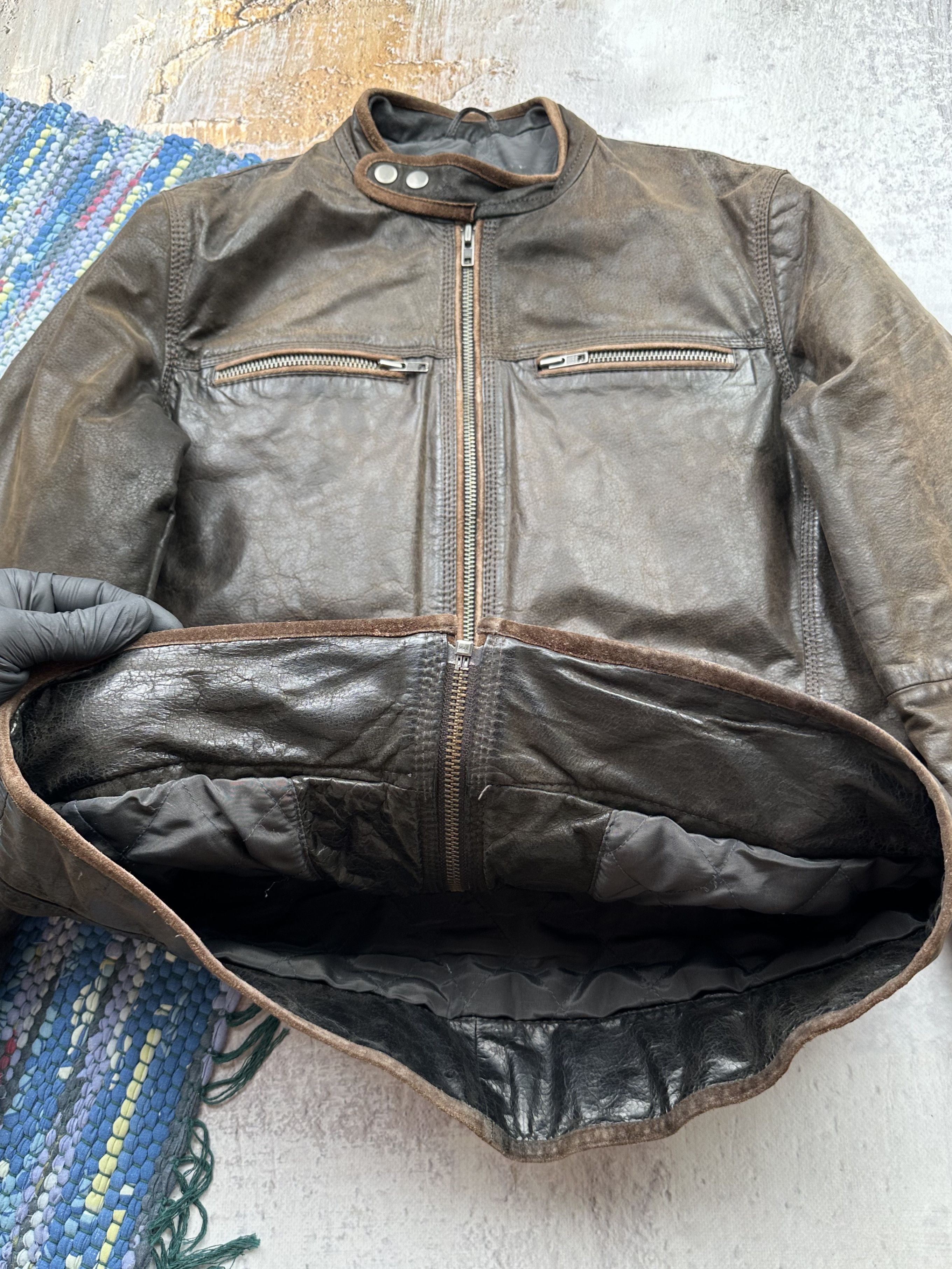 Vintage Vintage Faded Leather Jacket A77(312)D15 Size US M / EU 48-50 / 2 - 4 Thumbnail