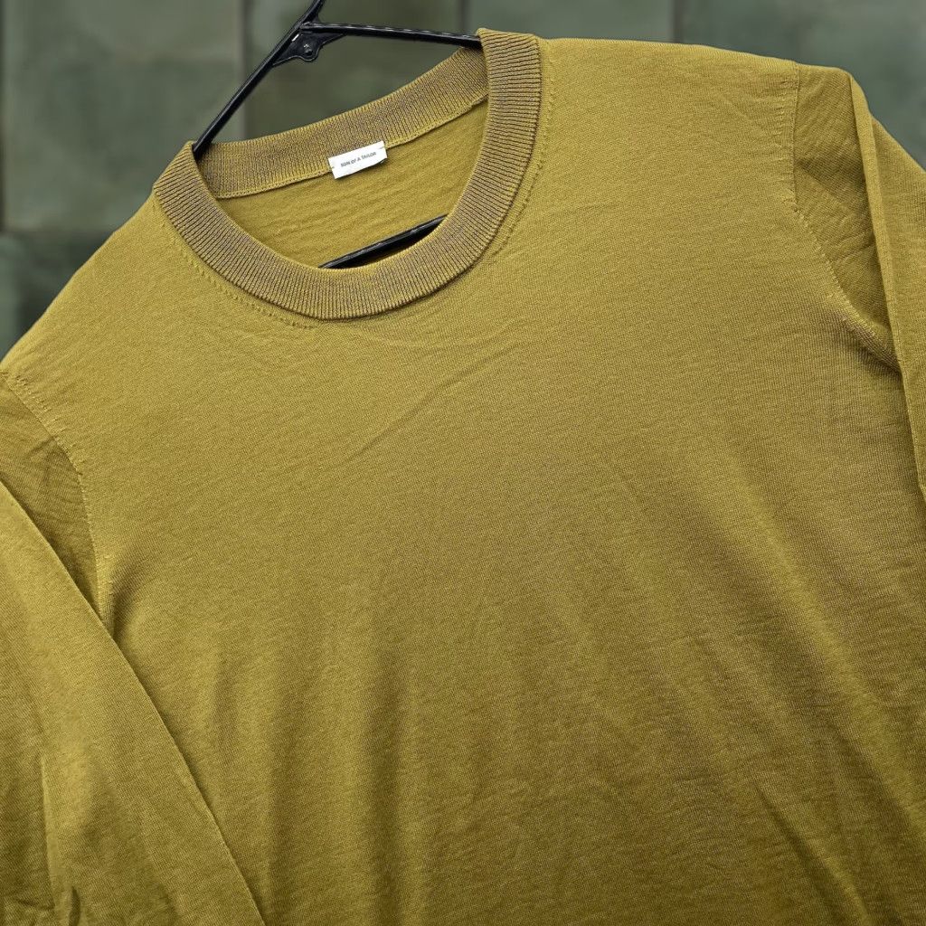 Son Of A Tailor Sweater Mens XL Olive Green Extra Fine Merino Wool Crew Neck
