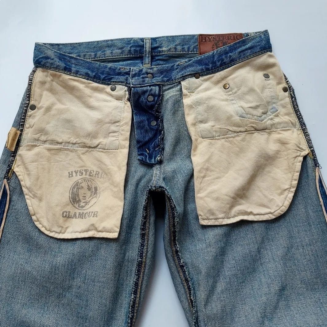 Hysteric Glamour × Japanese Brand × Vintage Hysteric Glamour Search And Destroy Selvedge Denim Pants Size US 30 / EU 46 - 7 Thumbnail