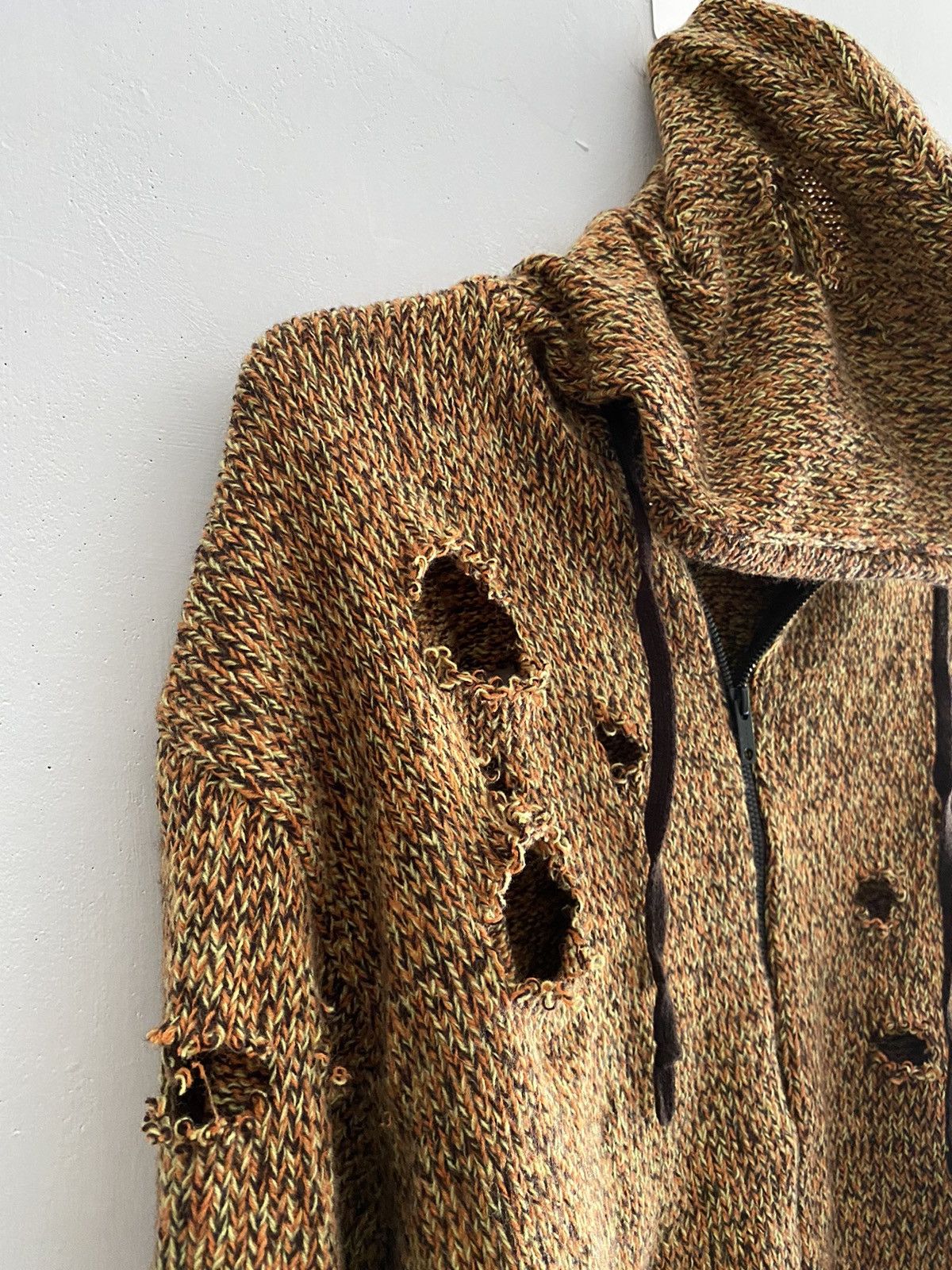 Marni × Uniqlo Marni x uniqlo wool knit distressed cut out zip hoodie Size US S / EU 44-46 / 1 - 5 Thumbnail