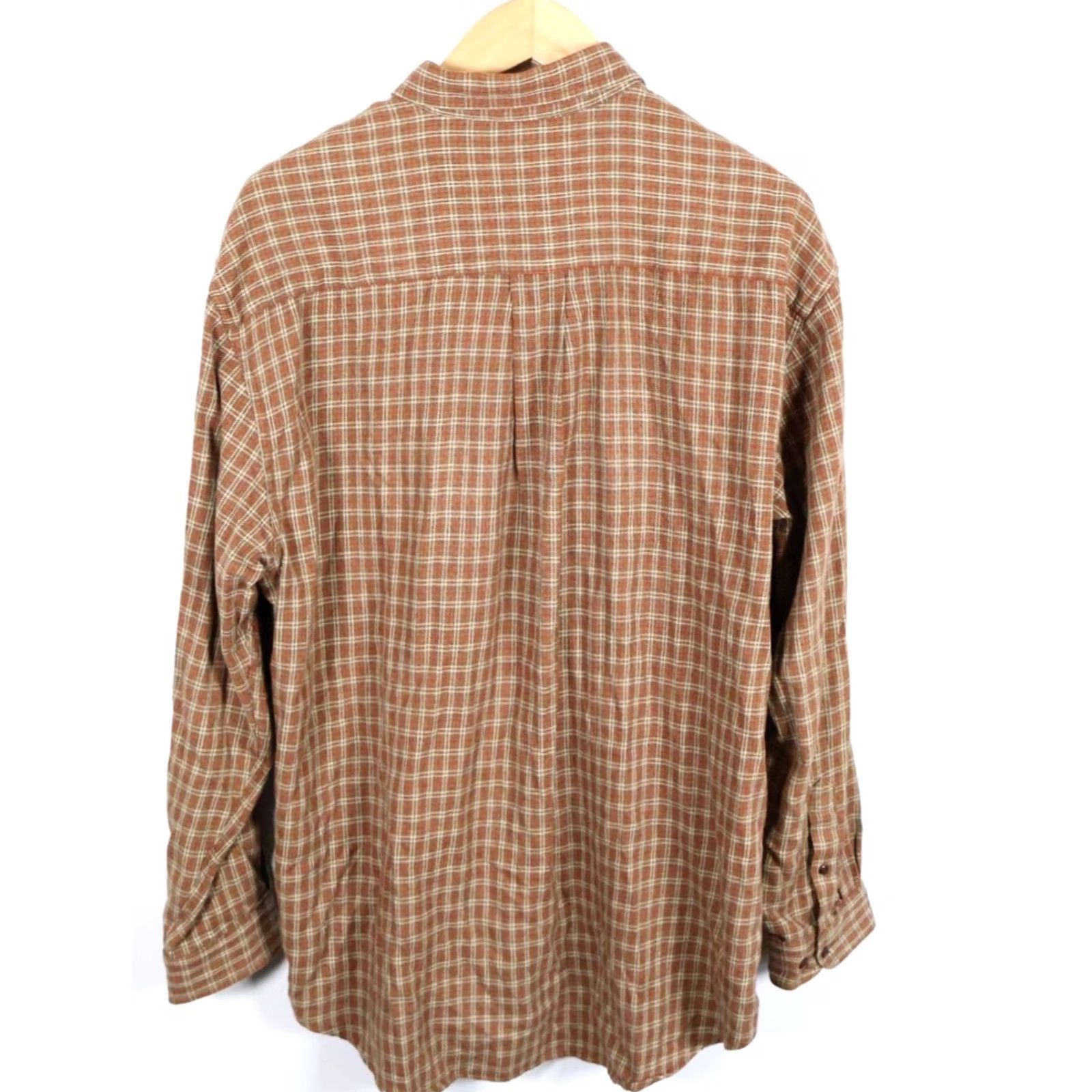 Vintage VINTAGE Structure Flannel Shirt Men's Large Brown Plaid Lightweight Relaxed Fit 90s Size US L / EU 52-54 / 3 - 2 Thumbnail