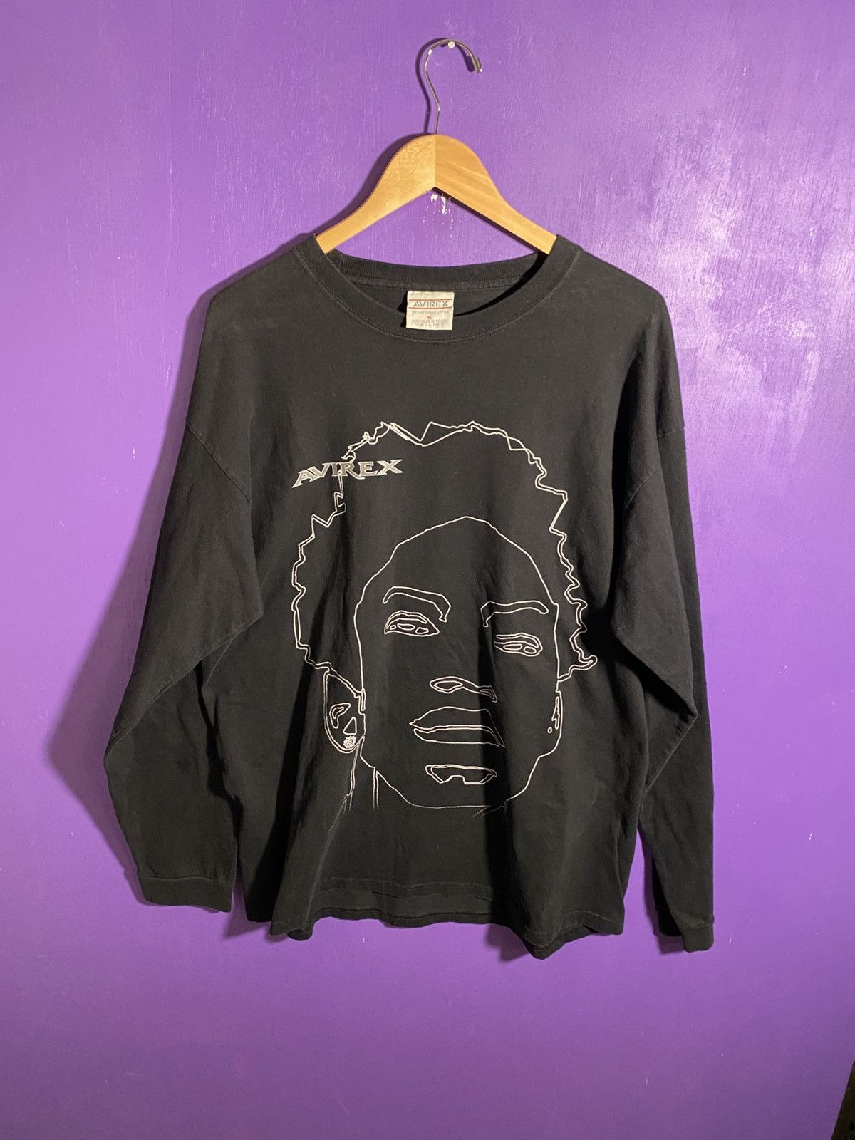 Avirex × Vintage Vintage 90s Avirex big face logo long-sleeve Size US XL / EU 56 / 4 - 1 Thumbnail