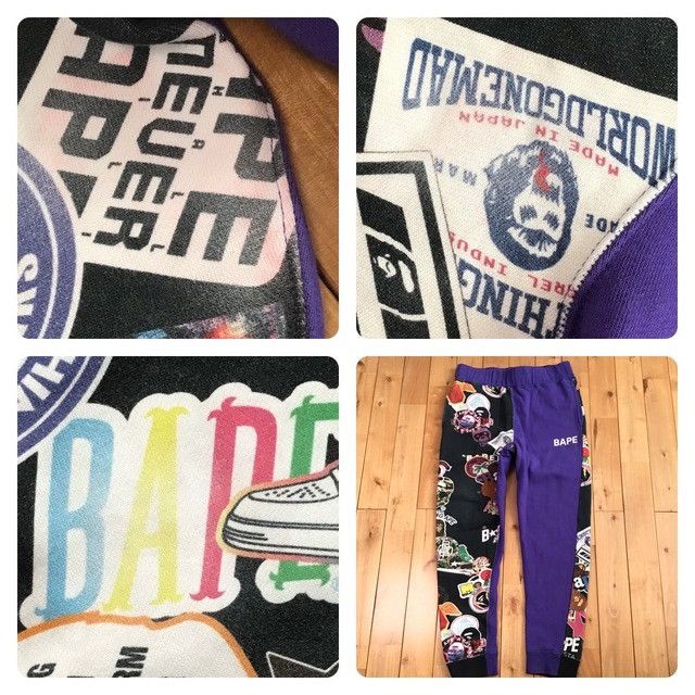 Bape BAPE STA MIX LOGO sweat pants a bathing ape ★size L Size US 34 / EU 50 - 7 Thumbnail