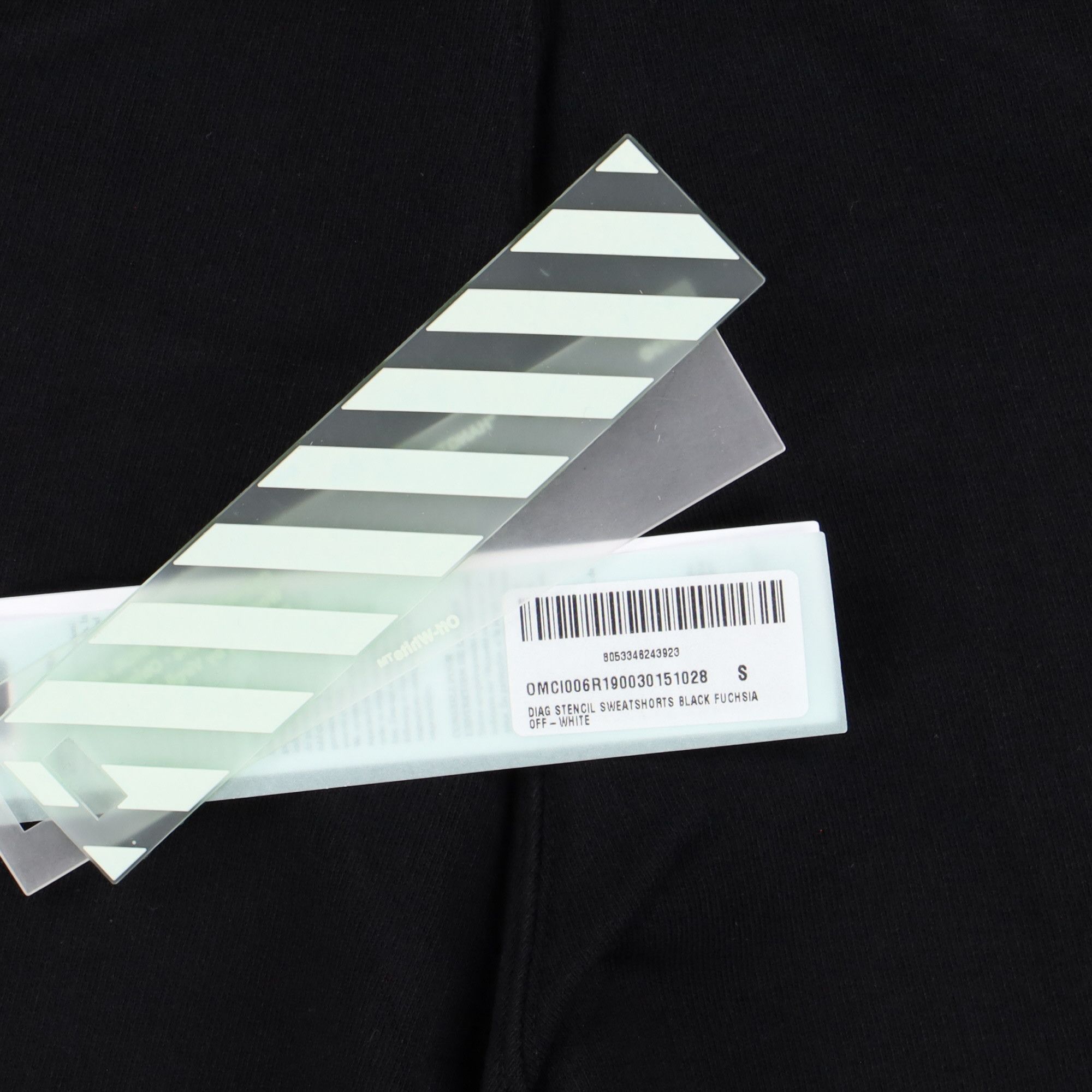 Off-White Black Impressionism Diag Stencil Sweatshorts Size 30" / US 8 / IT 44 - 6 Thumbnail