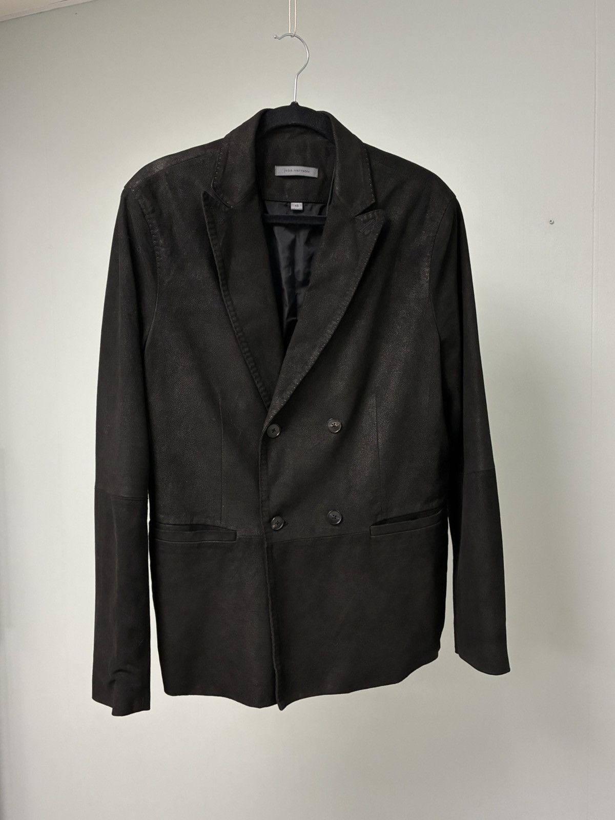 John Varvatos $1998 Distressed goatskin Jacket EU 48 USA 38 Size US M / EU 48-50 / 2 - 2 Thumbnail