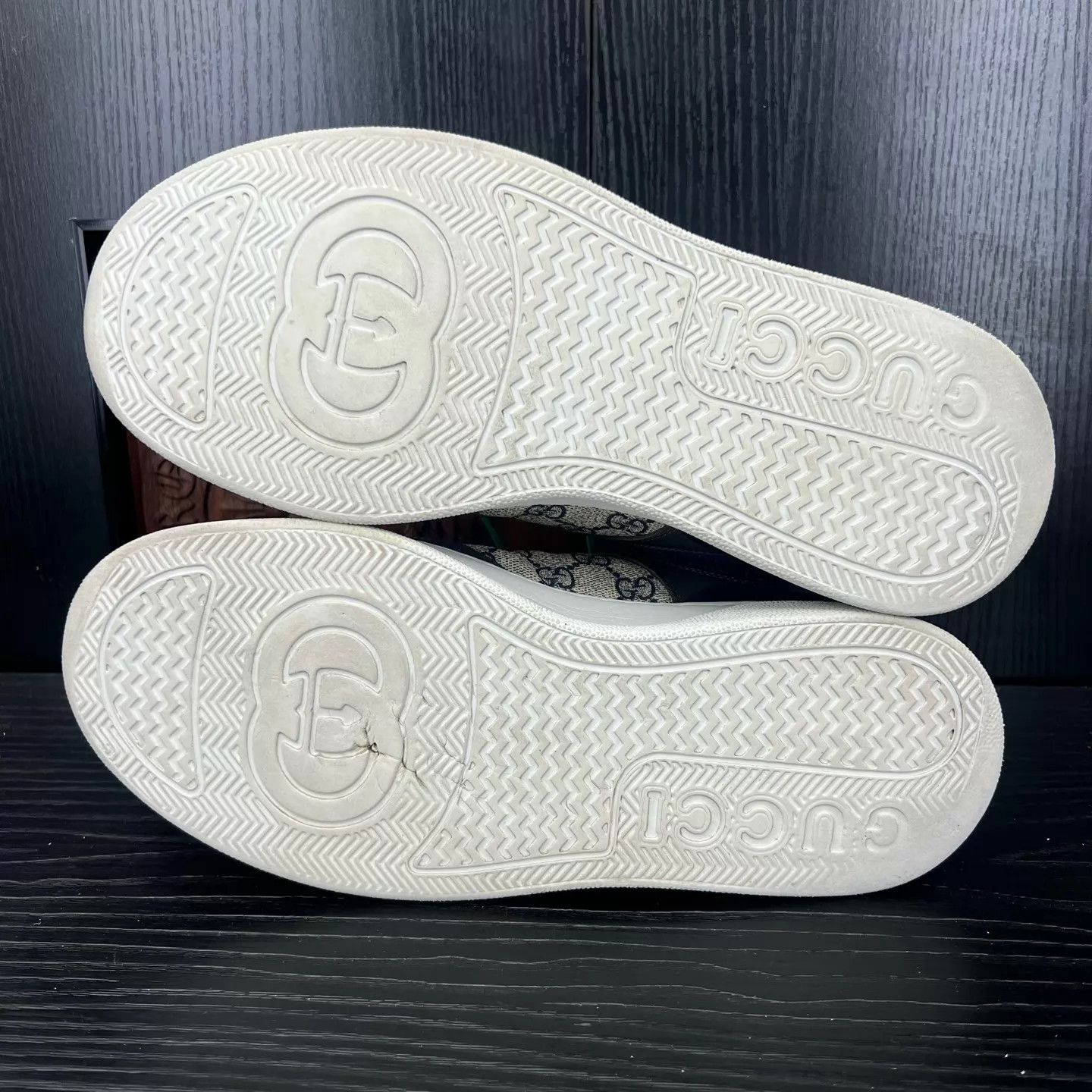 Gucci Gucci Cracker White Blue US8.5(42.5) Original Box Size US 9.5 / EU 42-43 - 6 Thumbnail