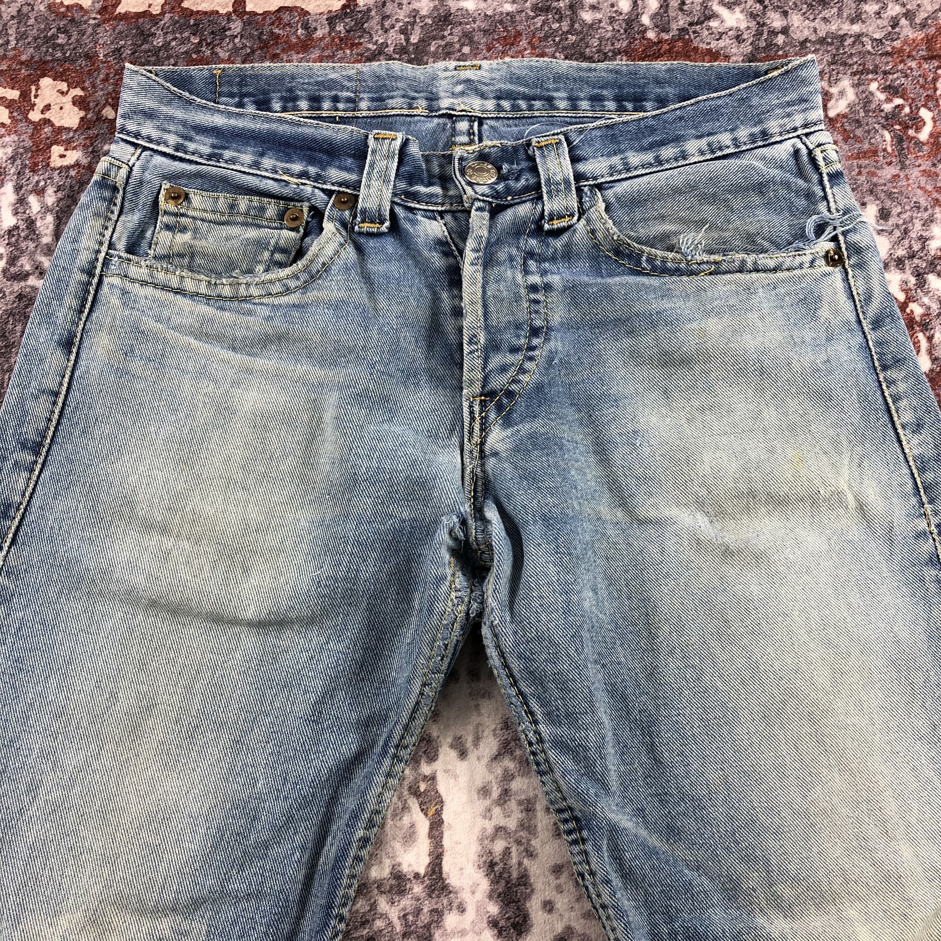Levi's × Vintage 90s Vintage Light Wash Levis 901 Jeans-JM2359 Size US 34 / EU 50 - 3 Thumbnail