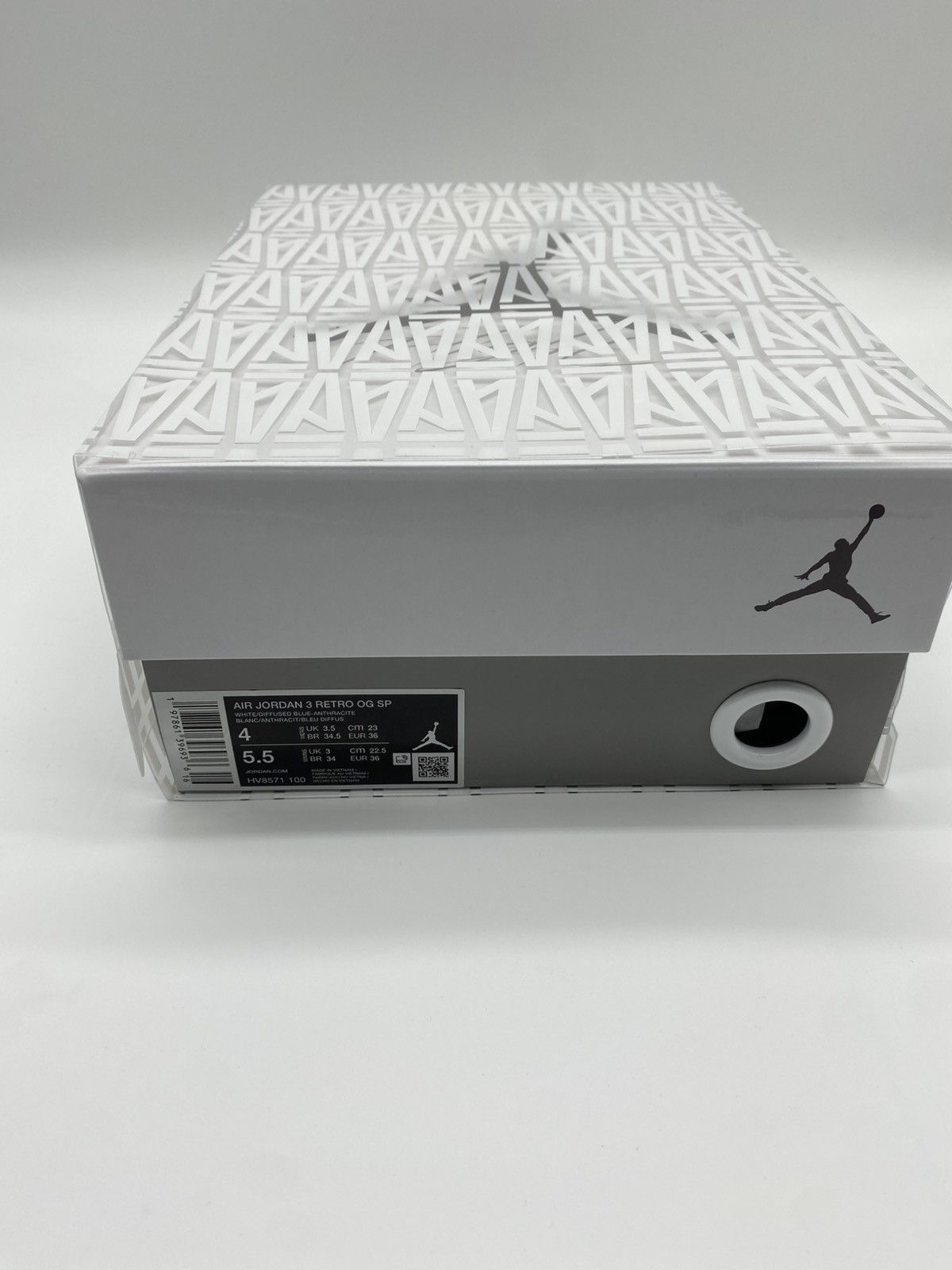 Jordan Brand Jordan 3 Retro OG SP A Ma Maniere For The Love Diffused Blue Size US 4 / IT 34 - 14 Thumbnail