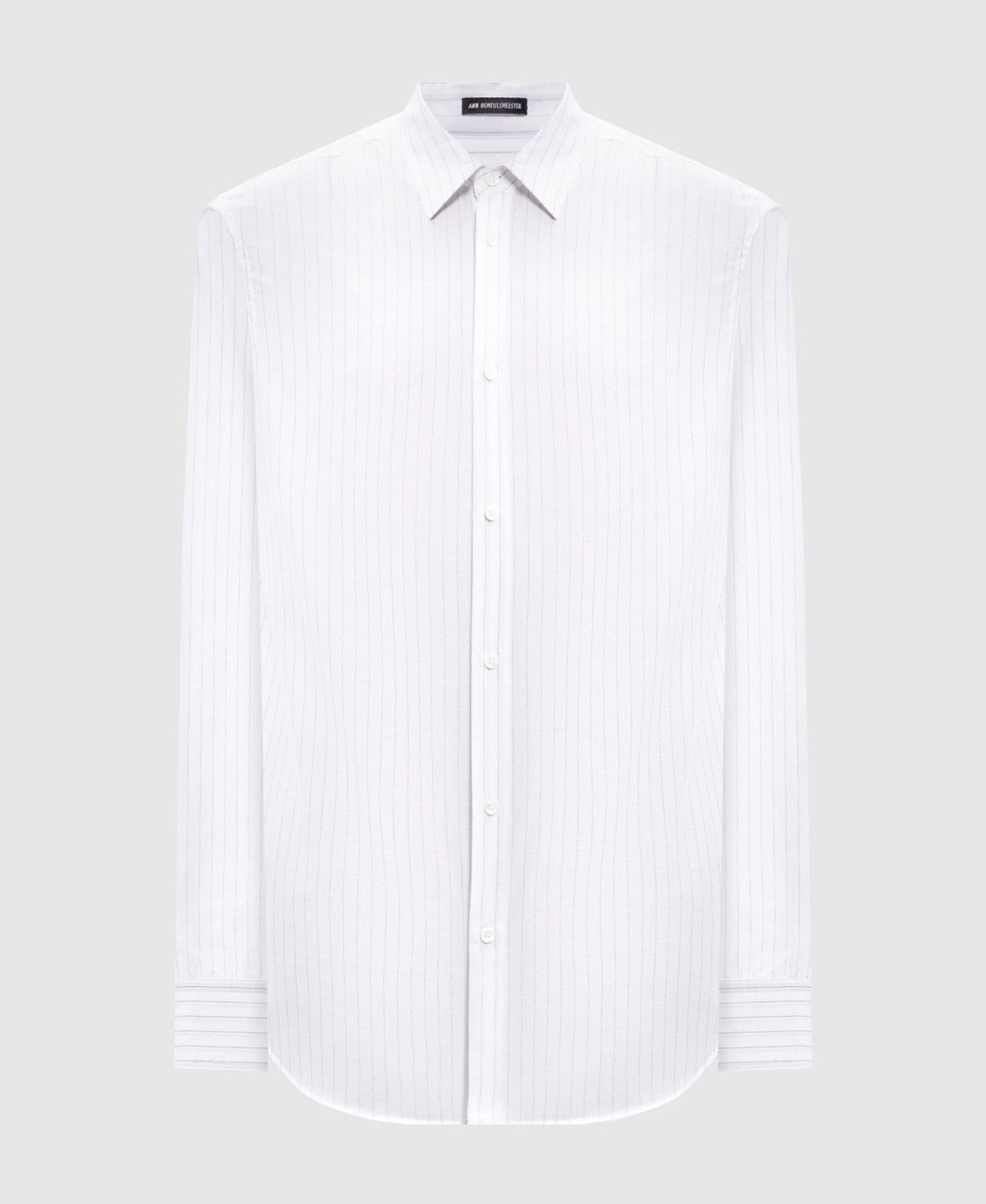 Last Size Ann Demeulemeester Benard White Striped Shirt