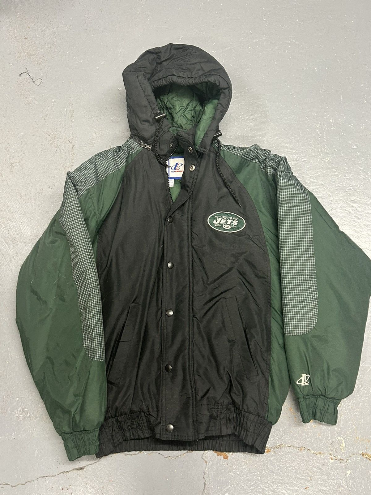 Logo Athletic × NFL × Vintage Crazy Vintage 90s New York Jets Puffer Jacket Starter NFL Size US S / EU 44-46 / 1 - 1 Thumbnail