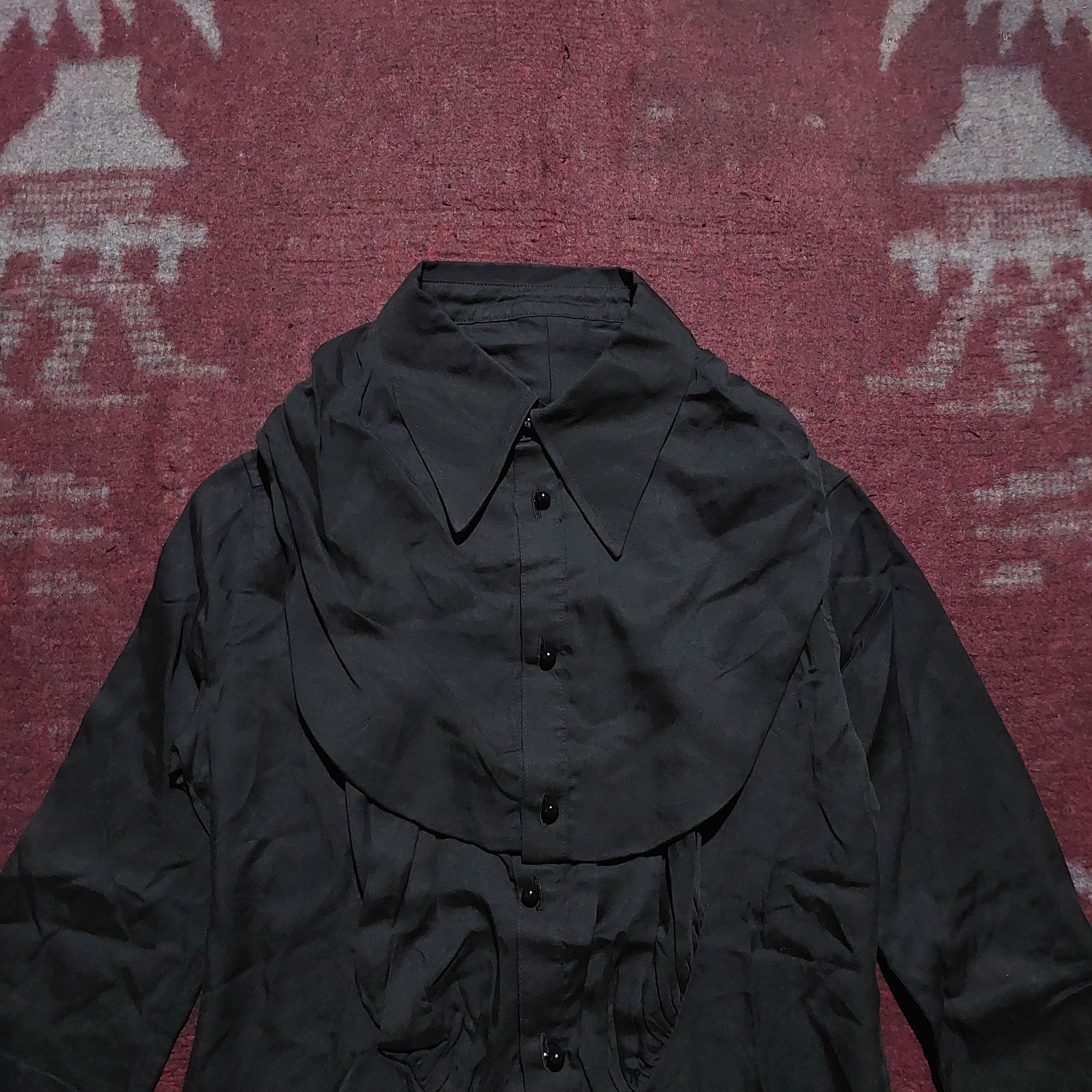 If Six Was Nine MIHARA YASUHIRO hybrid black L/s shirt Size US S / EU 44-46 / 1 - 2 Thumbnail