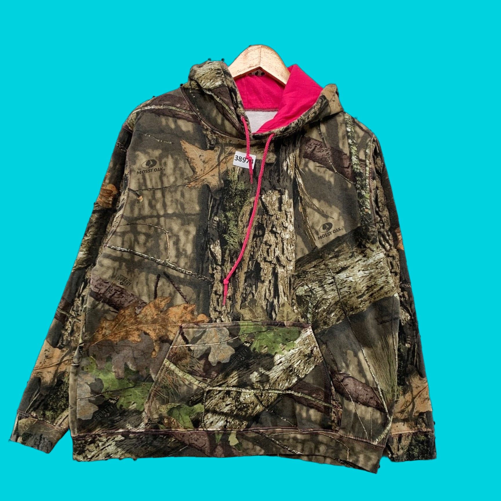 Vintage VINTAGE Mossy Oak Camo Hoodie Women’s Large Fleece Pullover Camouflage Pink Outdoor Activewear Size L / US 10 / IT 46 - 1 Thumbnail