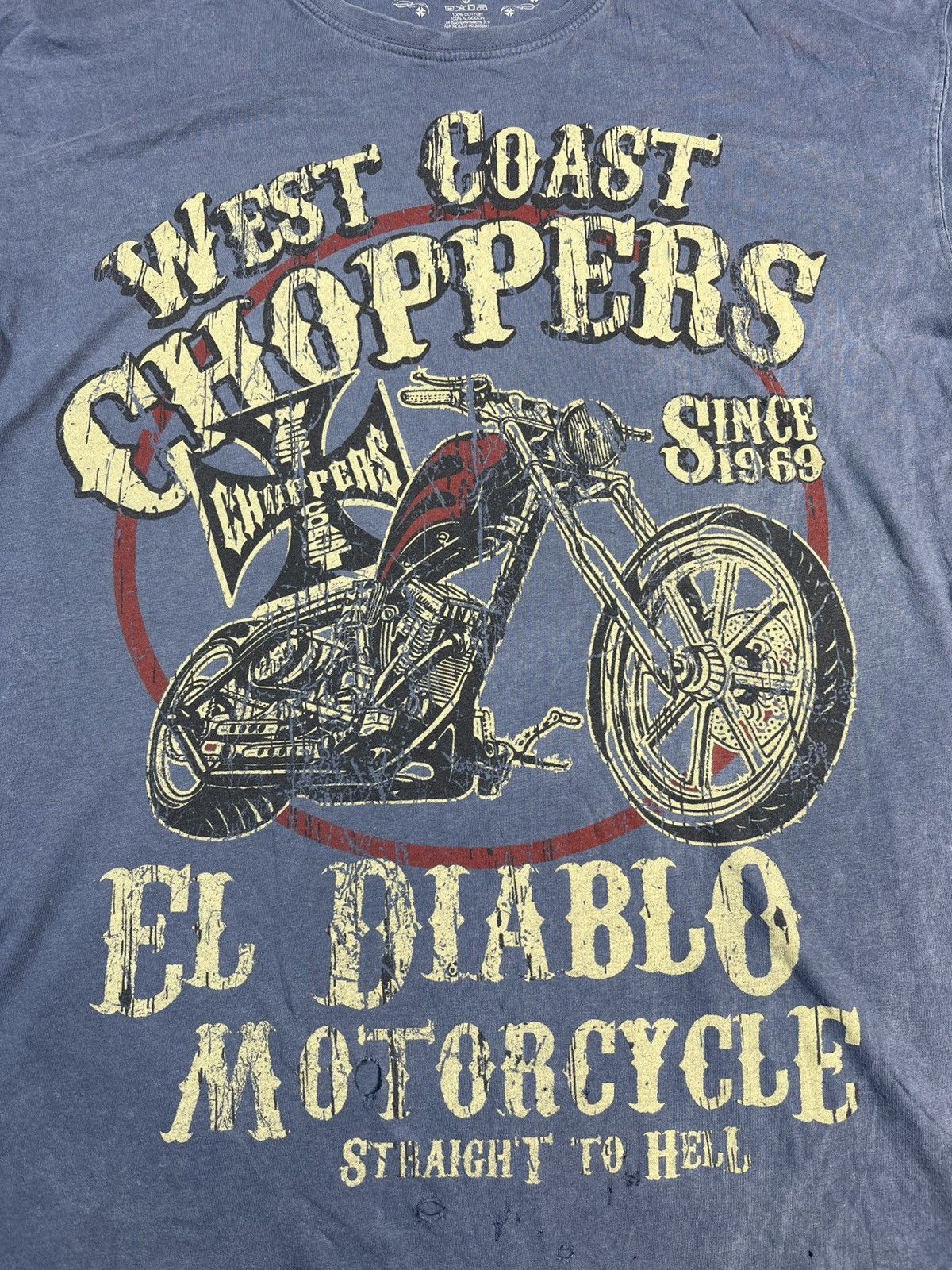 West Coast Choppers West Coast Choppers El Diablo Distressed Biker Graphic Tee Size US XXL / EU 58 / 5 - 4 Thumbnail
