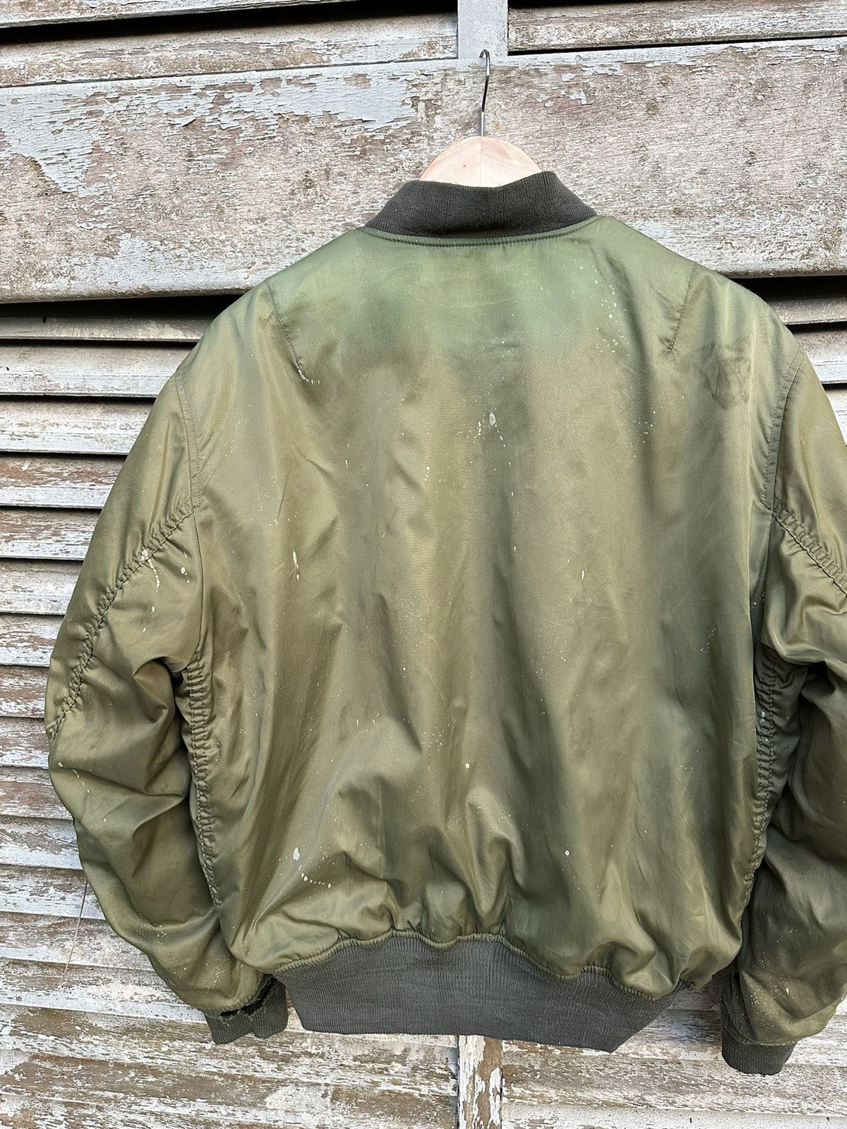 Vintage 🪖Vintage MA-1 Paint Splatter Man Intermediate Bomber Jacket Size US M / EU 48-50 / 2 - 10 Thumbnail