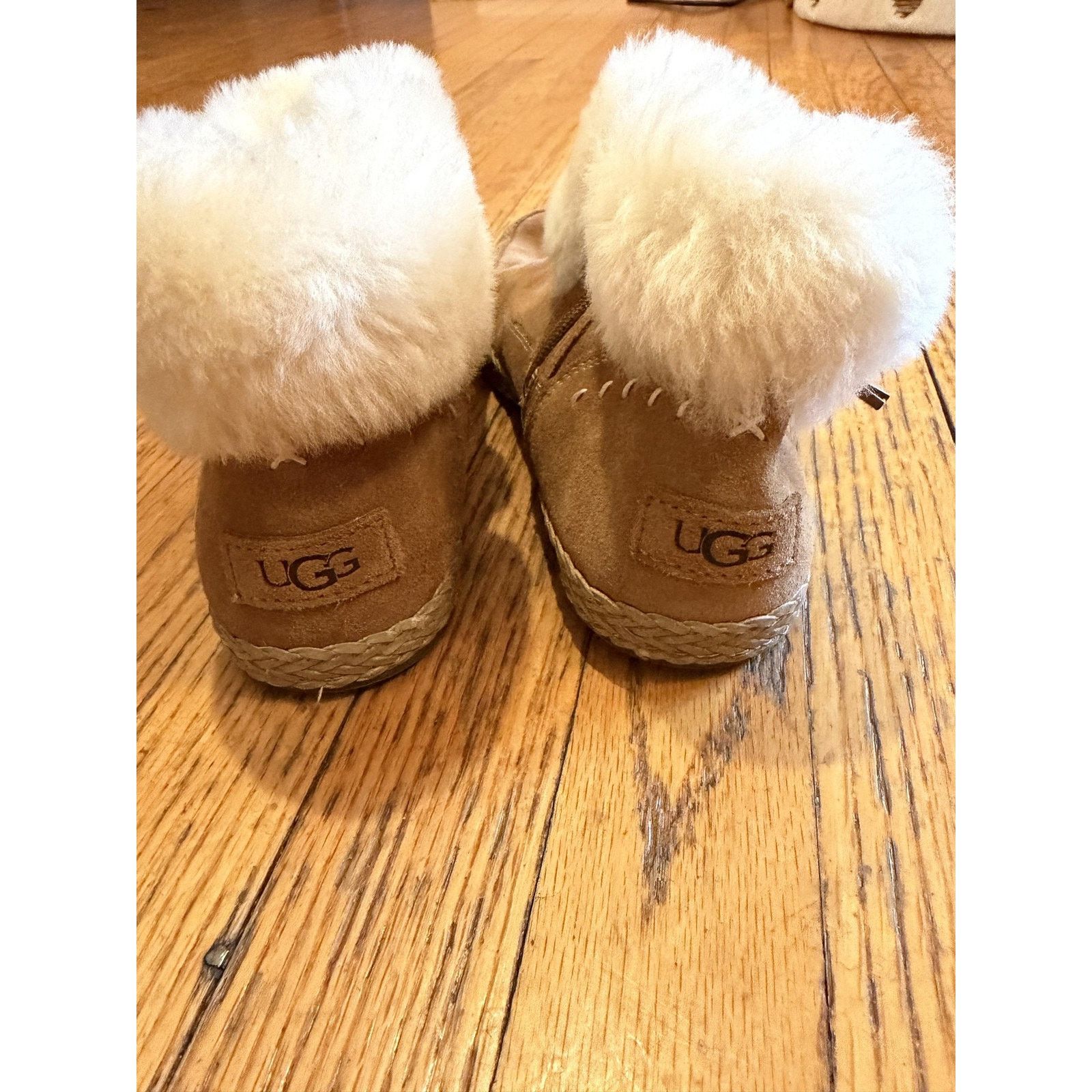 Ugg UGG Elowen Womens Boots 9 Brn Suede Shearling Cuff Zip Ankle Size US 9 / IT 39 - 3 Thumbnail