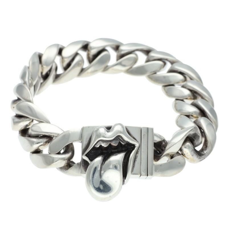 Chrome Hearts 15LINK Chrome Hearts Lip Tongue Stones CLASSIC ID Bracelet Size ONE SIZE - 1 Thumbnail