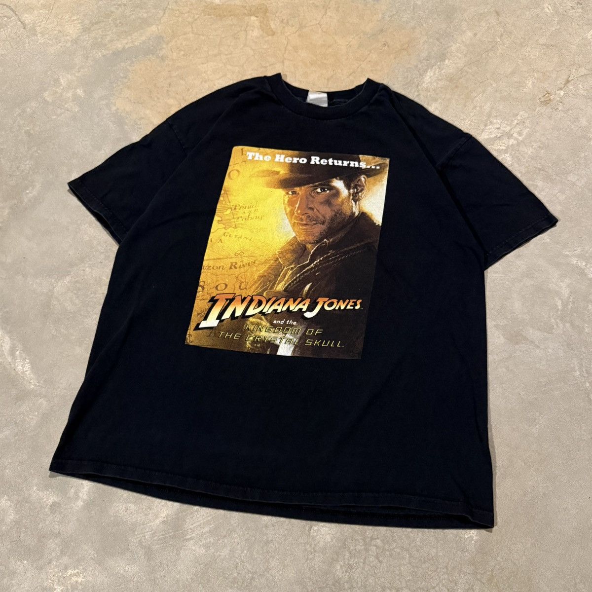 Vintage Vtg 2000s Indiana Jones Faded Movie Promo Tee ERD Grunge Size US XL / EU 56 / 4 - 2 Thumbnail