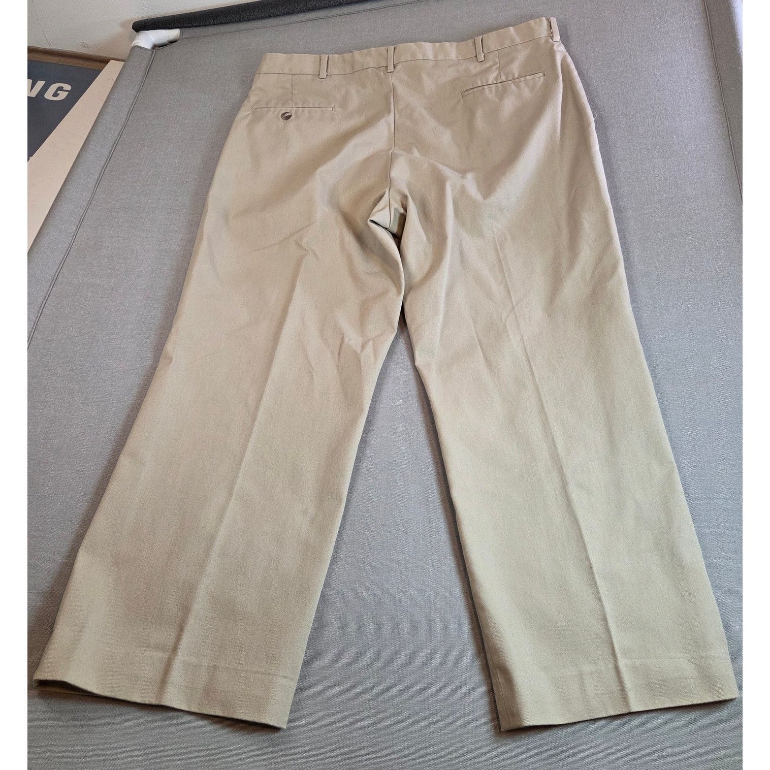 Vintage Knightsbridge Slacks 37x26 Khaki USA Cotton Blend Size US 38 / EU 54 - 2 Thumbnail
