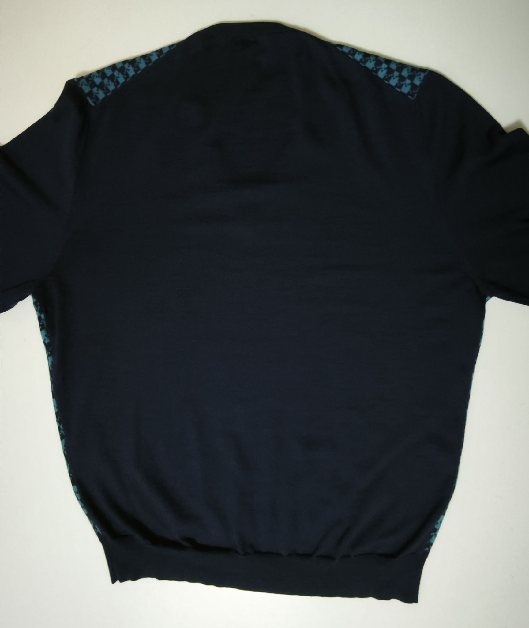 Prada Fall 2017 - Virgin wool sweater - blue chevron print Size US M / EU 48-50 / 2 - 22 Thumbnail