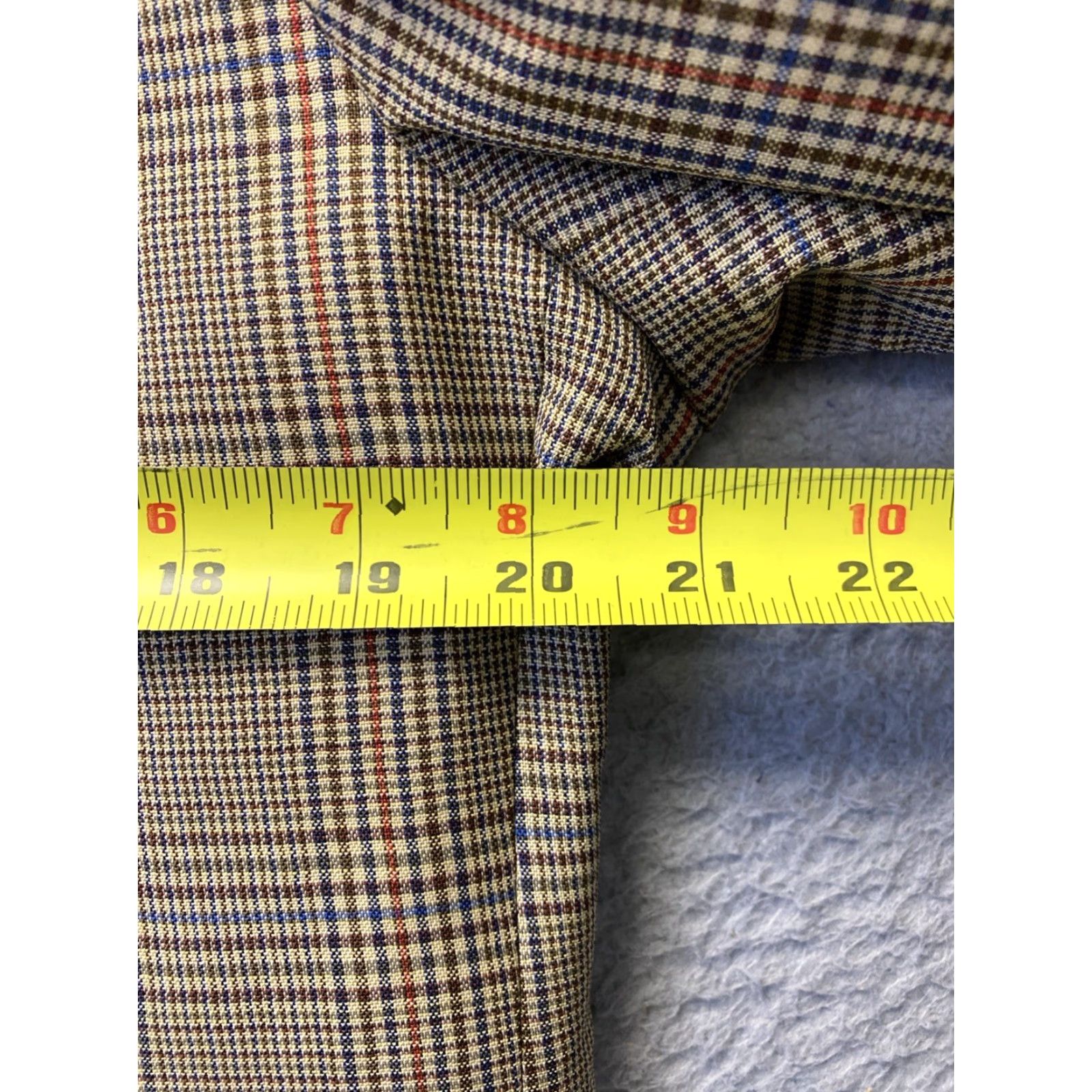 Bugatti MENS BUGATTI PLAID BLAZER 42R EU 56 LIGHT BROWN WOOL SPORT COAT TUXEDO Size 42R - 4 Thumbnail