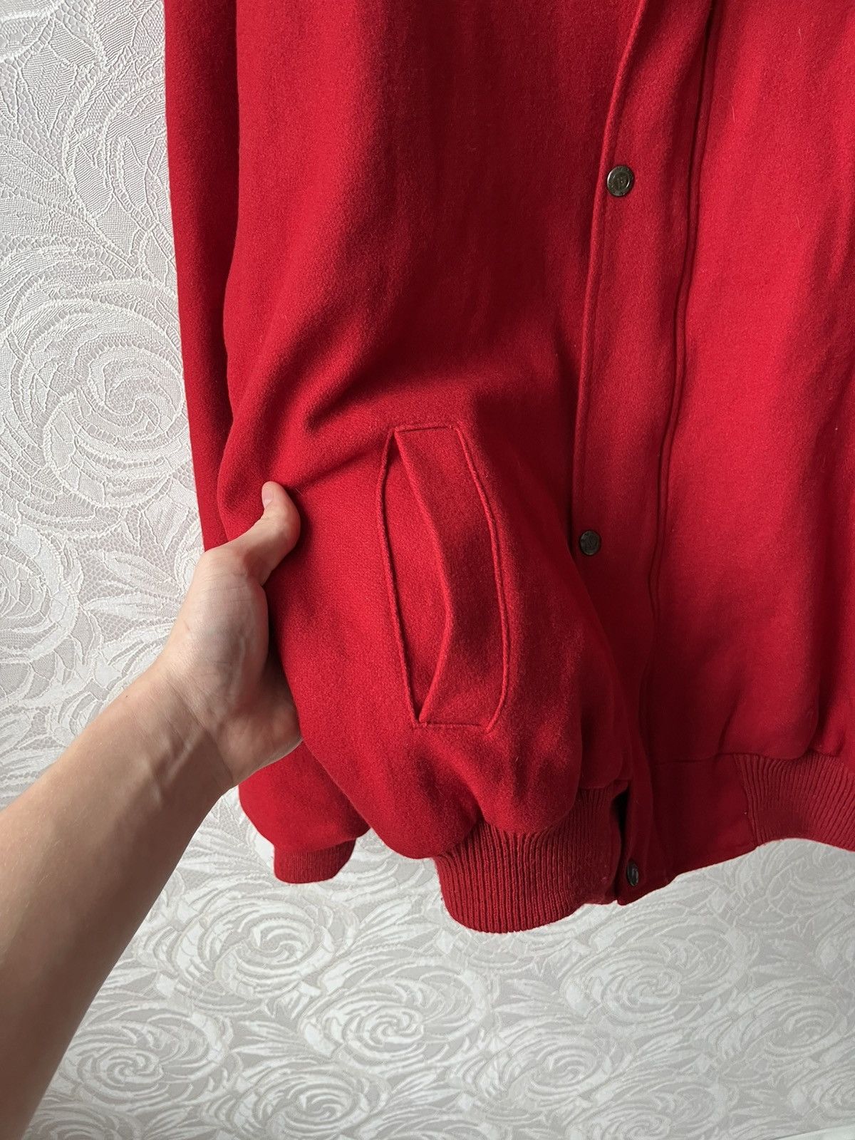 Coca Cola Vintage 90s Coca Cola Enjoy It Wool Red Bomber Jacket Rare Size US L / EU 52-54 / 3 - 6 Thumbnail