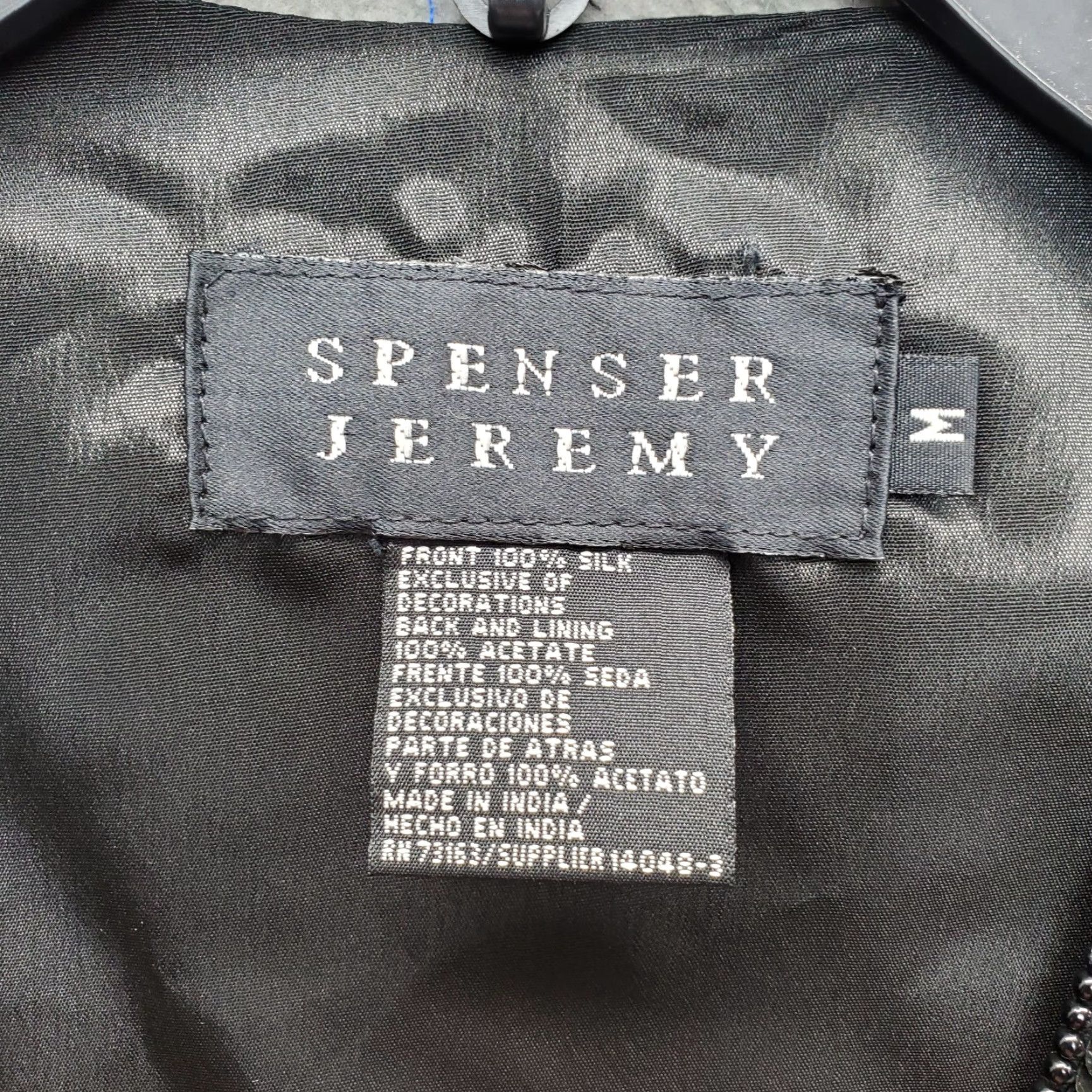 Vintage Spenser Jeremy Formal Vest Womens Size M Black Silk Beaded Sequin Button Front Size M / US 6-8 / IT 42-44 - 6 Thumbnail