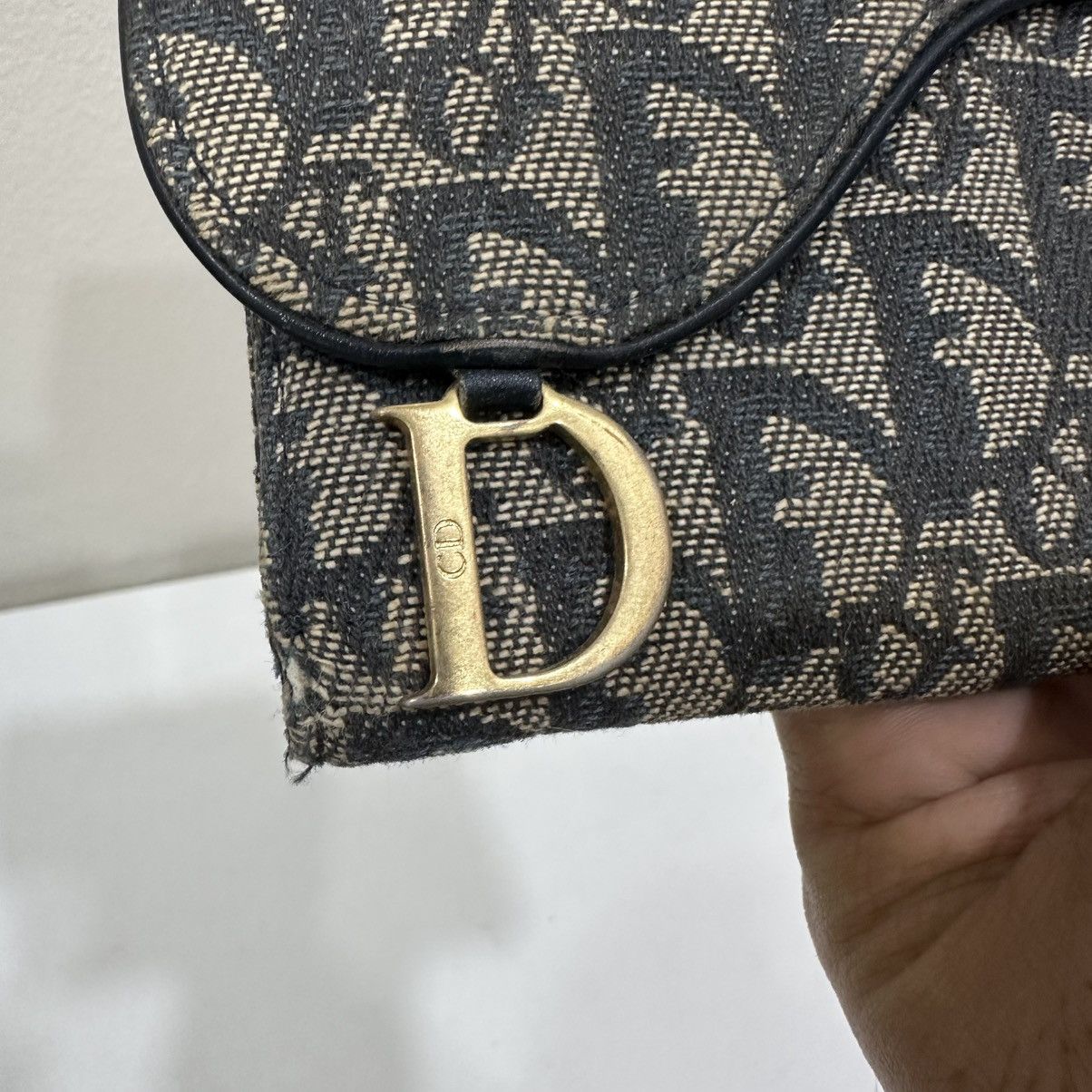 Dior ‼️YES‼️ CHRISTIAN DIOR D TROTTER BLUE BIFOLD PURSES WALLET Size ONE SIZE - 3 Thumbnail