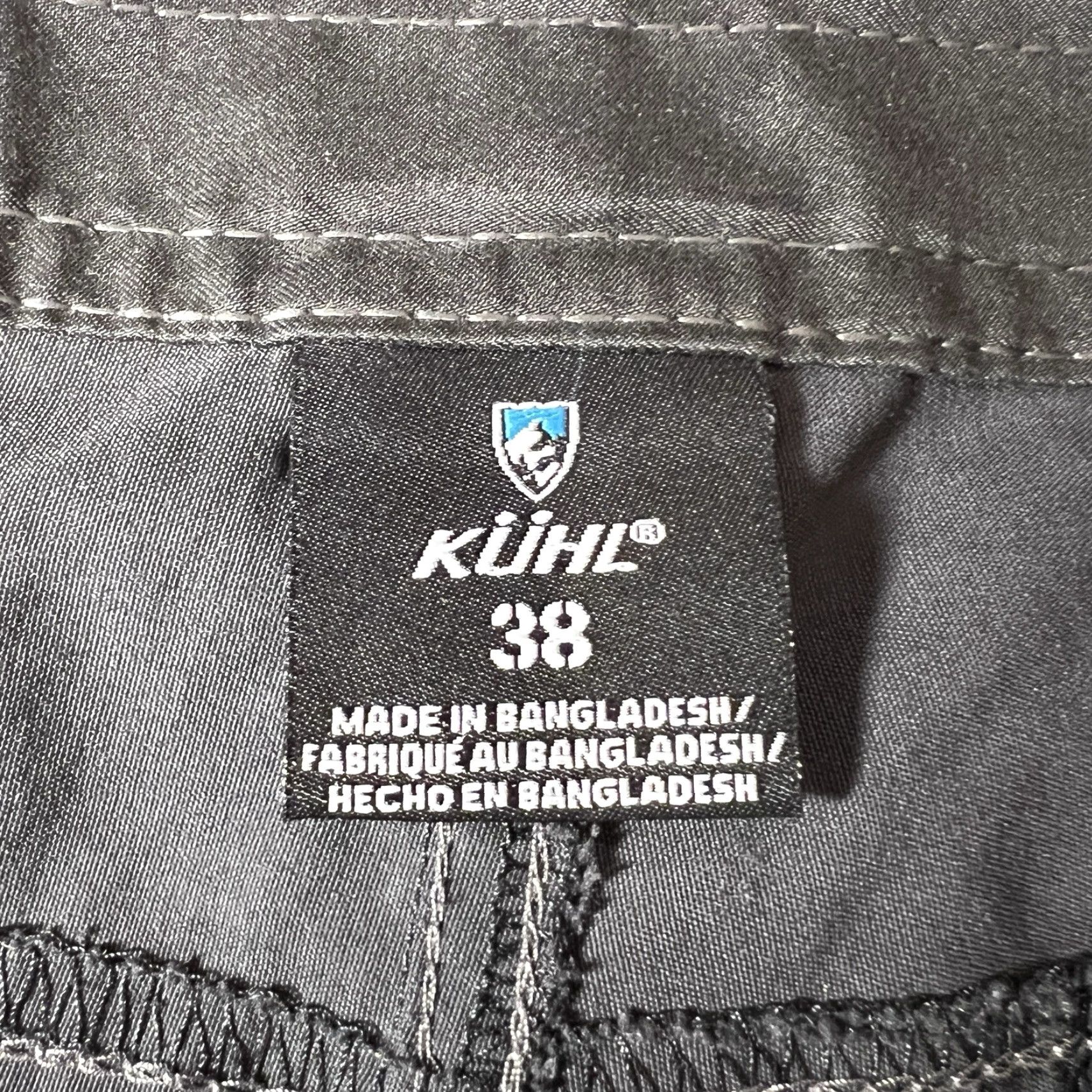 Vintage Kuhl Shorts Mens 38 Charcoal Nylon Stretch Renegade Performance Cargo Hiking Cargo Pocket Lightweight Pockets Zipper Button Flat Front Solid Gray Logo Size US 38 / EU 54 - 4 Thumbnail