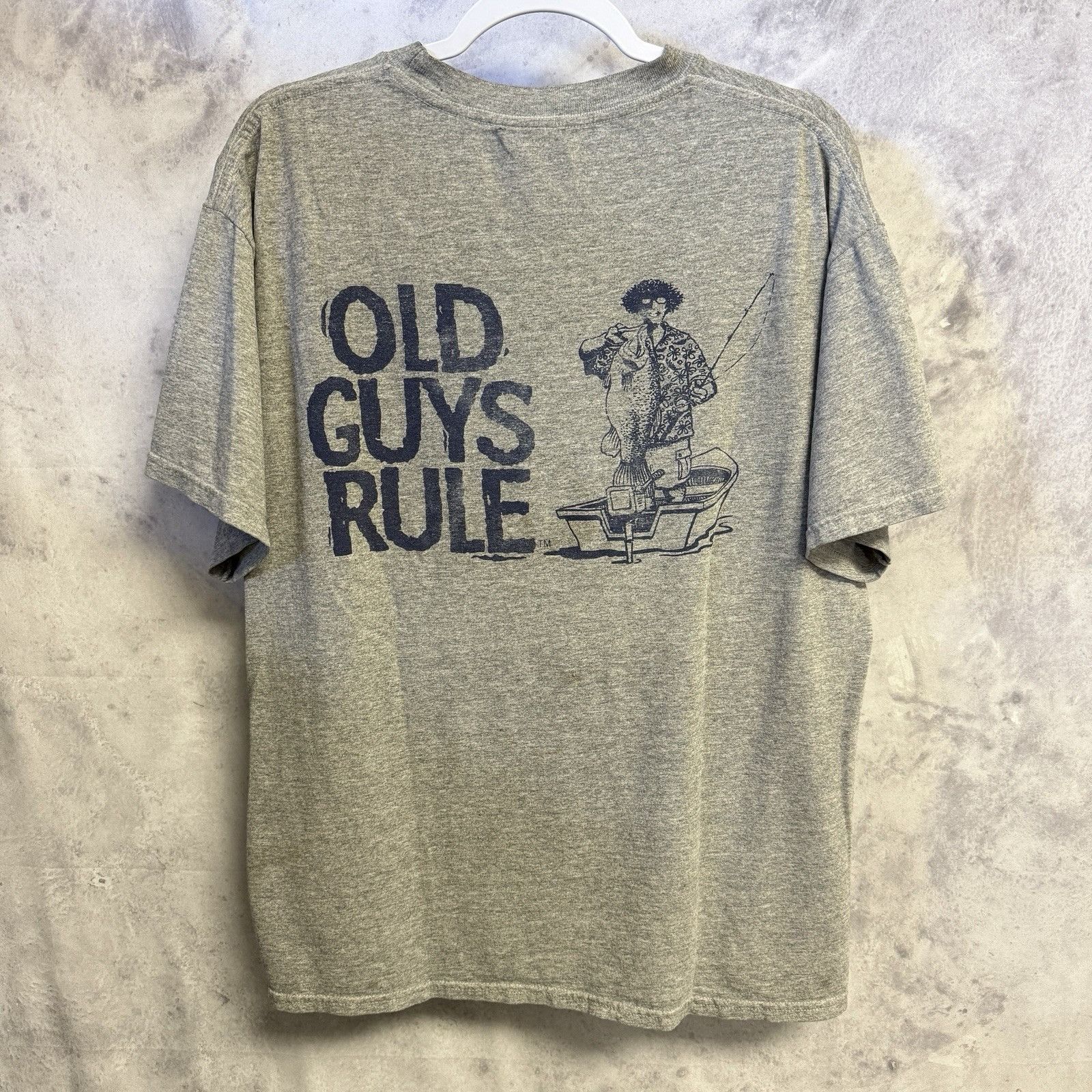 Vintage Vintage Old Guys Rule T Shirt Mens Large 22.5x25.5 Gray Y2K Size US L / EU 52-54 / 3 - 2 Thumbnail