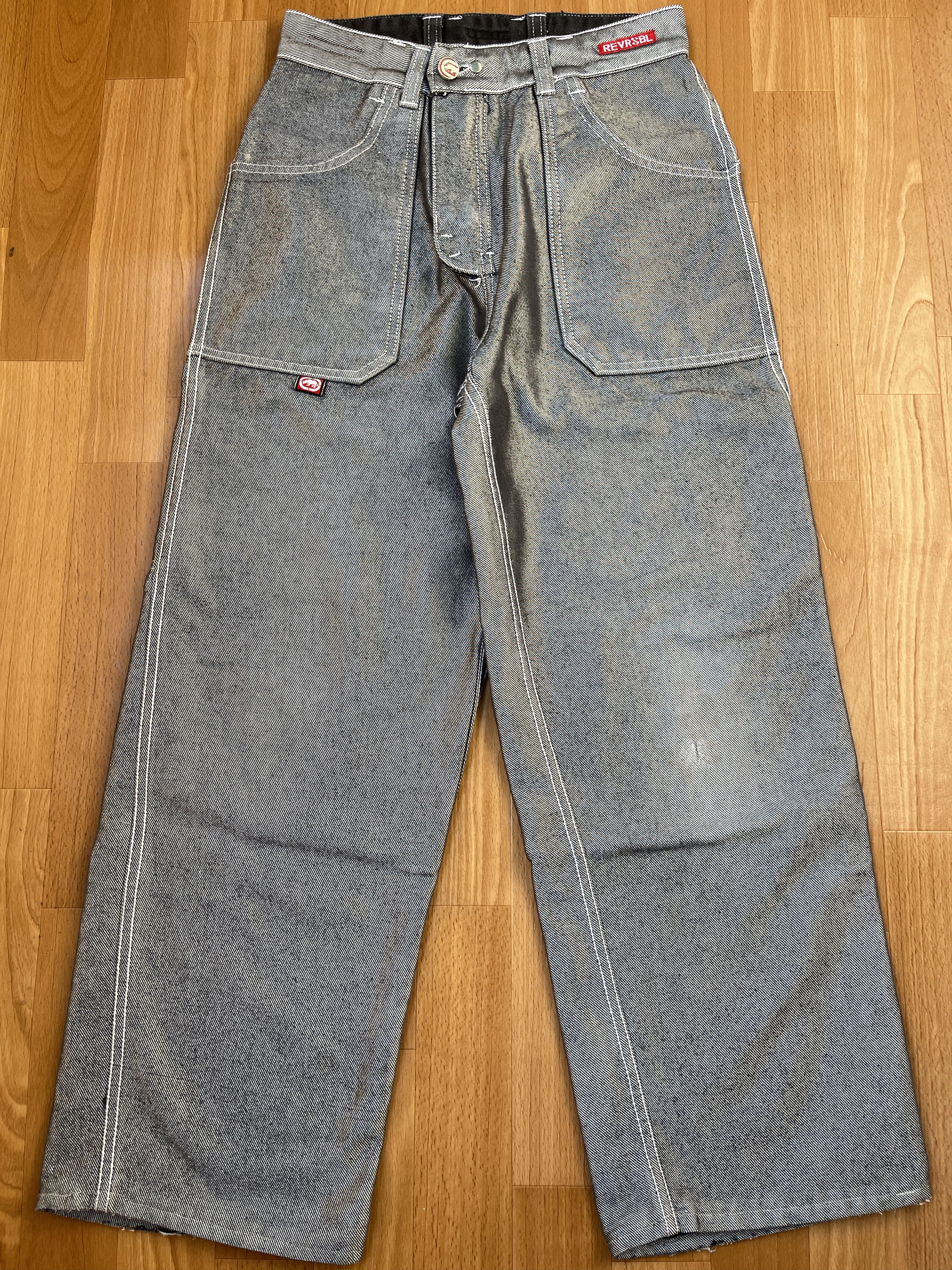 Ecko Unltd. Ecko Unltd jeans, shiny silver metallic vintage baggy Y2K 26 Size US 26 / EU 42 - 2 Thumbnail