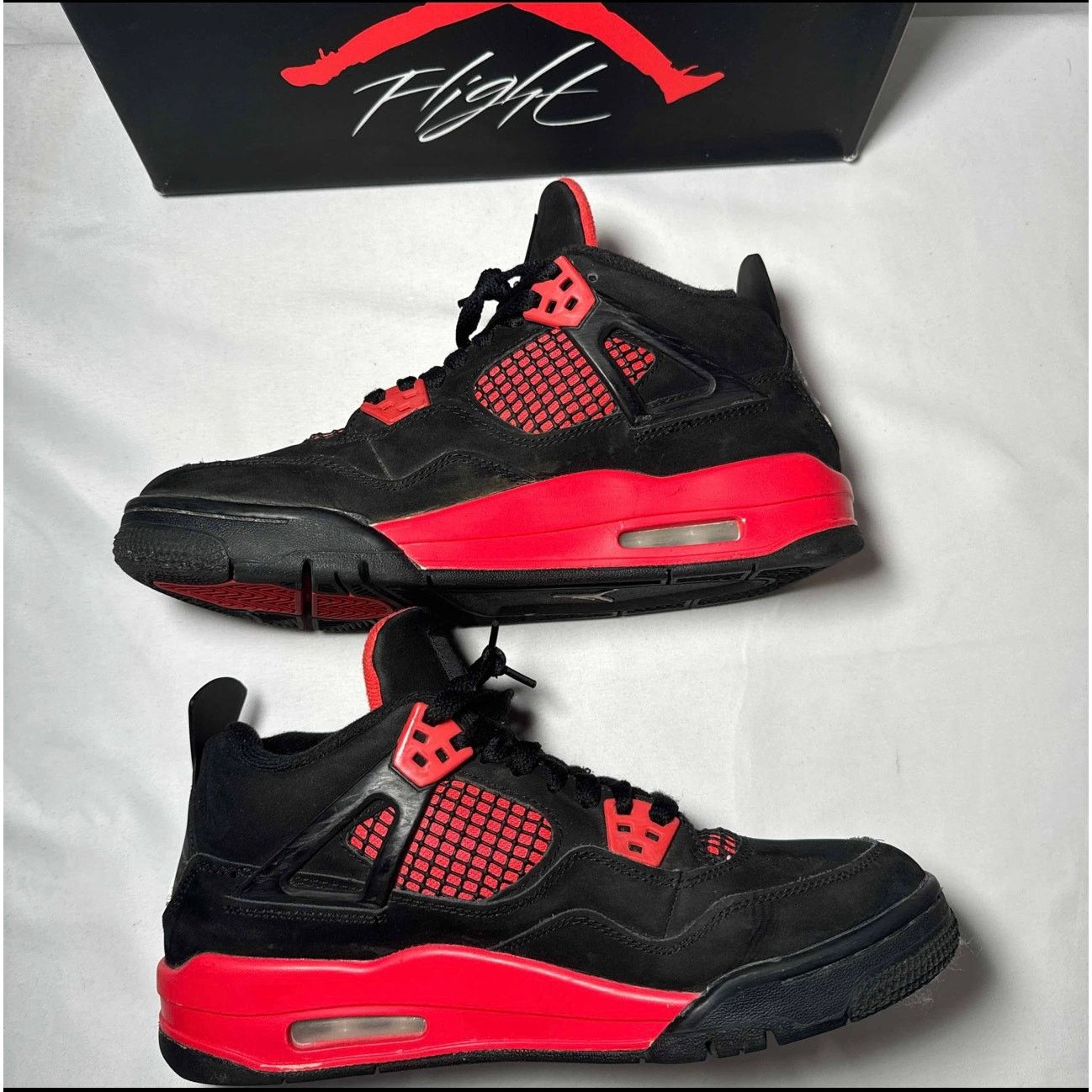 Jordan Brand × Nike Size 7 - Nike Air Jordan 4 Retro GS Red Thunder Men's Shoes Size US 7 / EU 40 - 3 Thumbnail