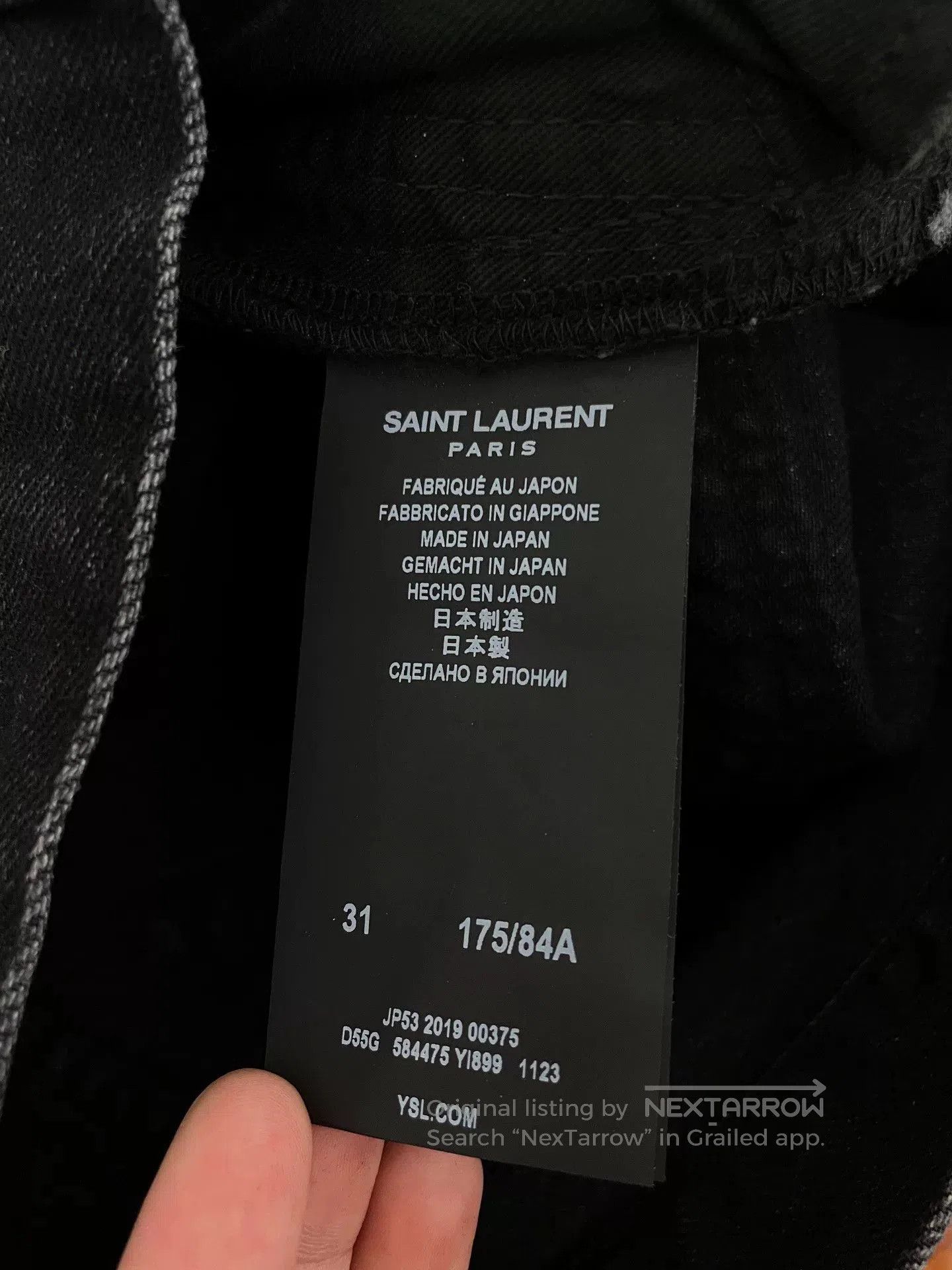 Saint Laurent Paris Saint Laurent D20 Black Classic Jeans. Size US 31 - 5 Thumbnail