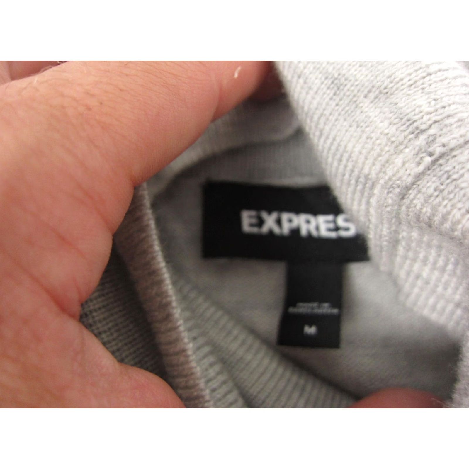 Express Express Sweater Women's Medium Gray 100% Wool Turtleneck Soft Knit Pullover Belted? Size M / US 6-8 / IT 42-44 - 5 Thumbnail