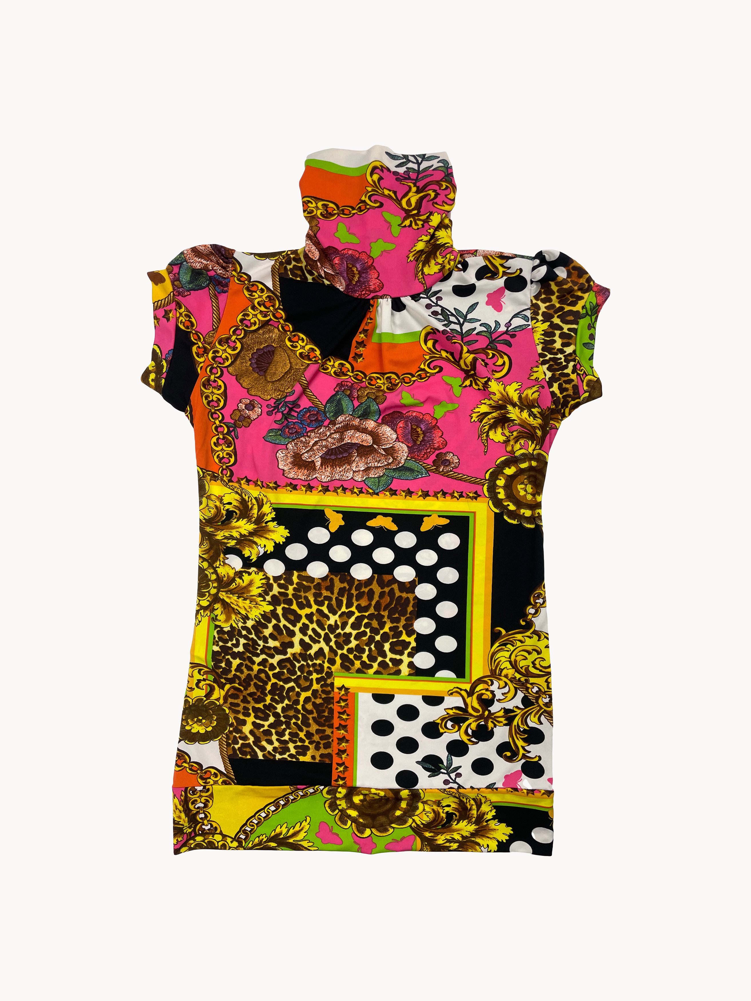 Versace Archival Versace Tribute Collection Collage Mini Dress IT 38 Size XS / US 0-2 / IT 36-38 - 4 Thumbnail