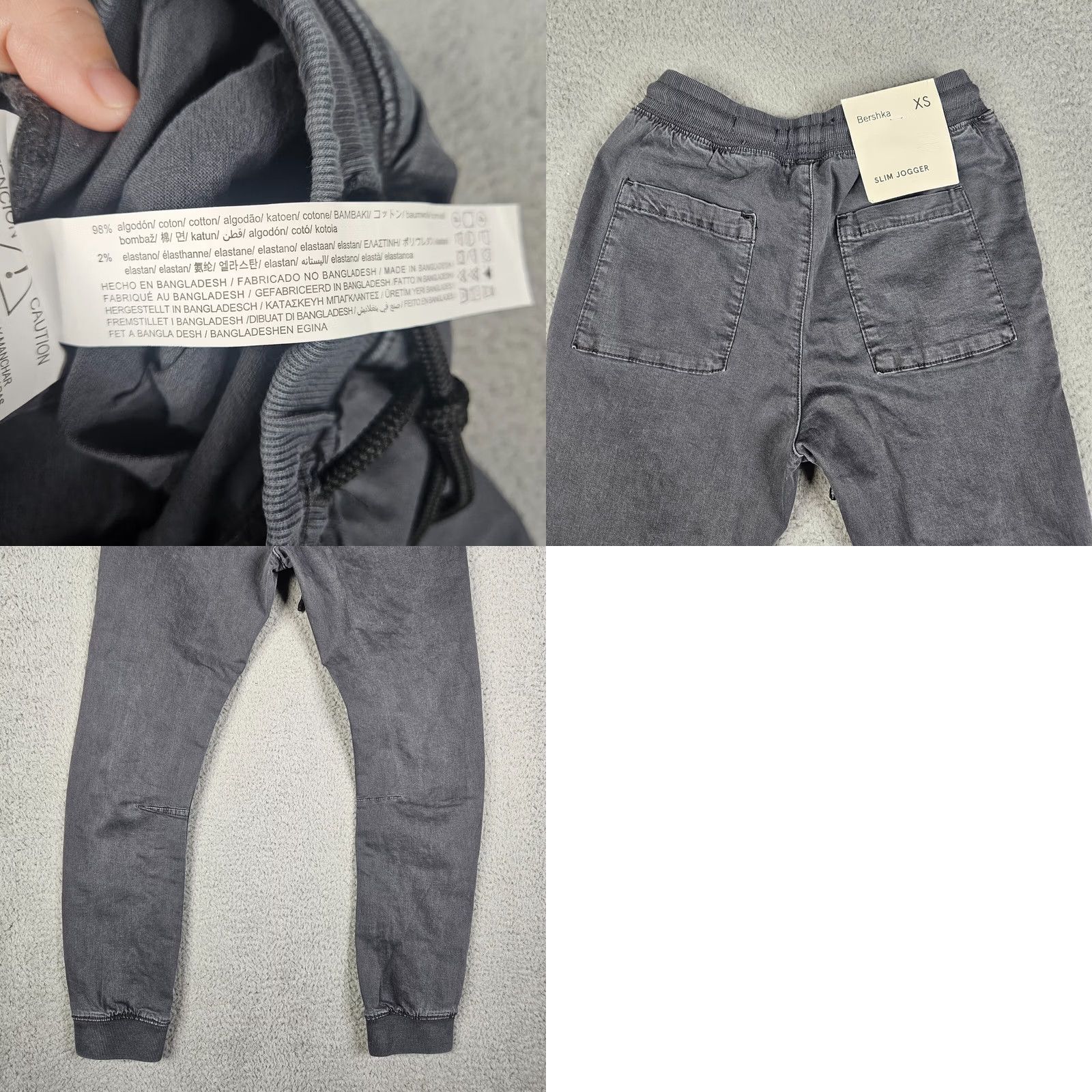 Bershka Bershka Slim Dark Gray Pull-on Skinny Jogger Women’s XS NEW Size 26" / US 2 / IT 38 - 8 Thumbnail
