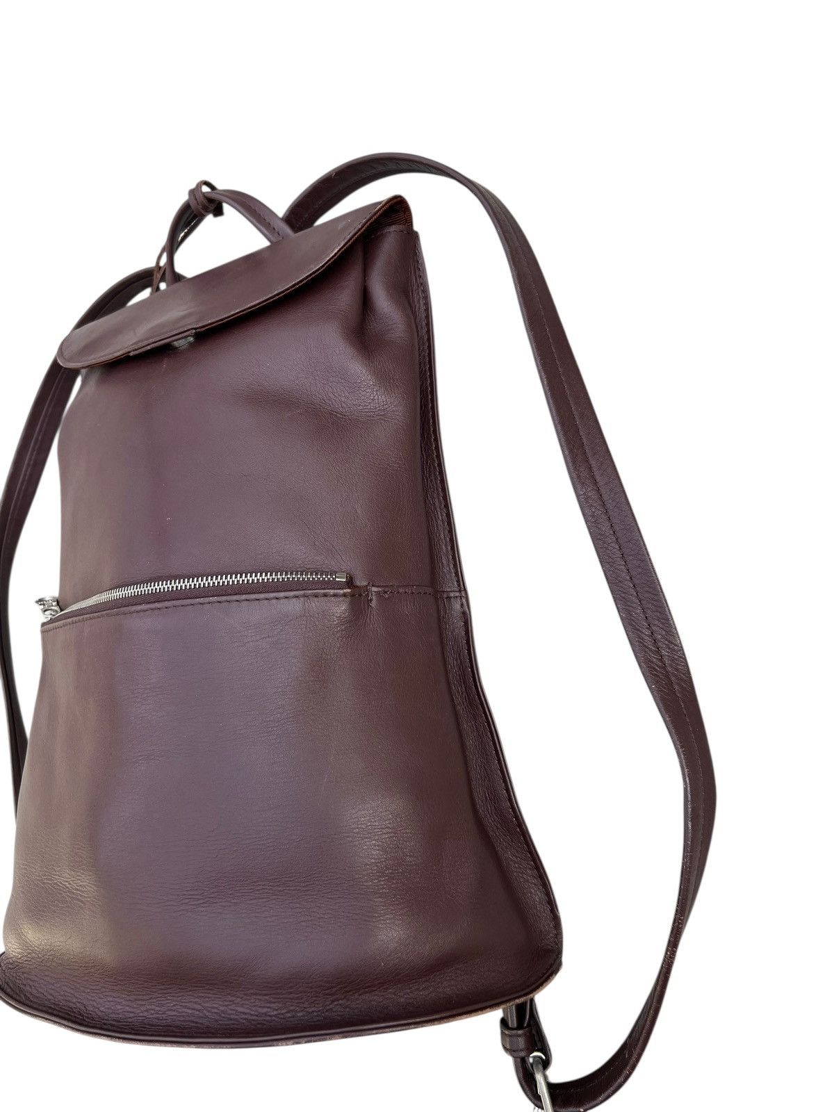 Leather Vintage Yohji Yamamoto Y’saccs Patina Leather Backpack Bag Size ONE SIZE - 7 Thumbnail