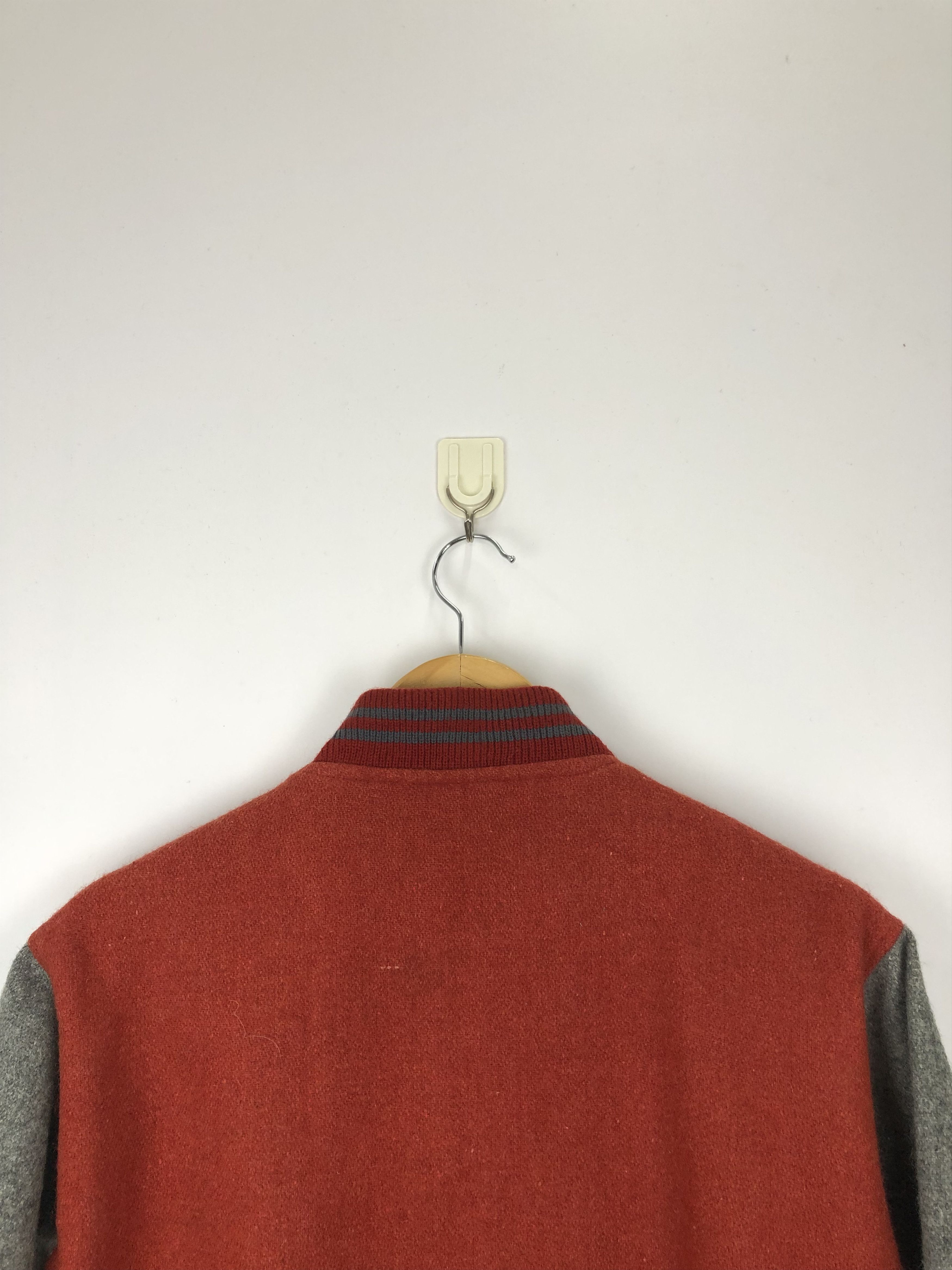 Japanese Brand Vintage 90s Japanese Brand Wool Varsity Jacket Red V0406 Size US M / EU 48-50 / 2 - 4 Thumbnail