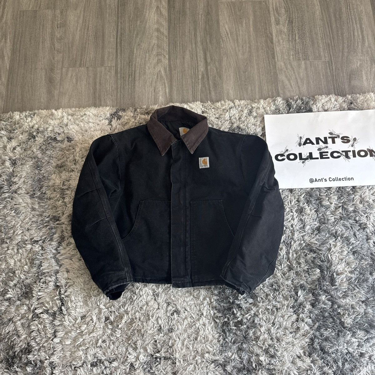 【週末値下げ】Carhartt J02 BLK 48トラディショナルジャケット Carhartt Arctic Jacket J02 BLK ] · Made in USA · อก : 22.5