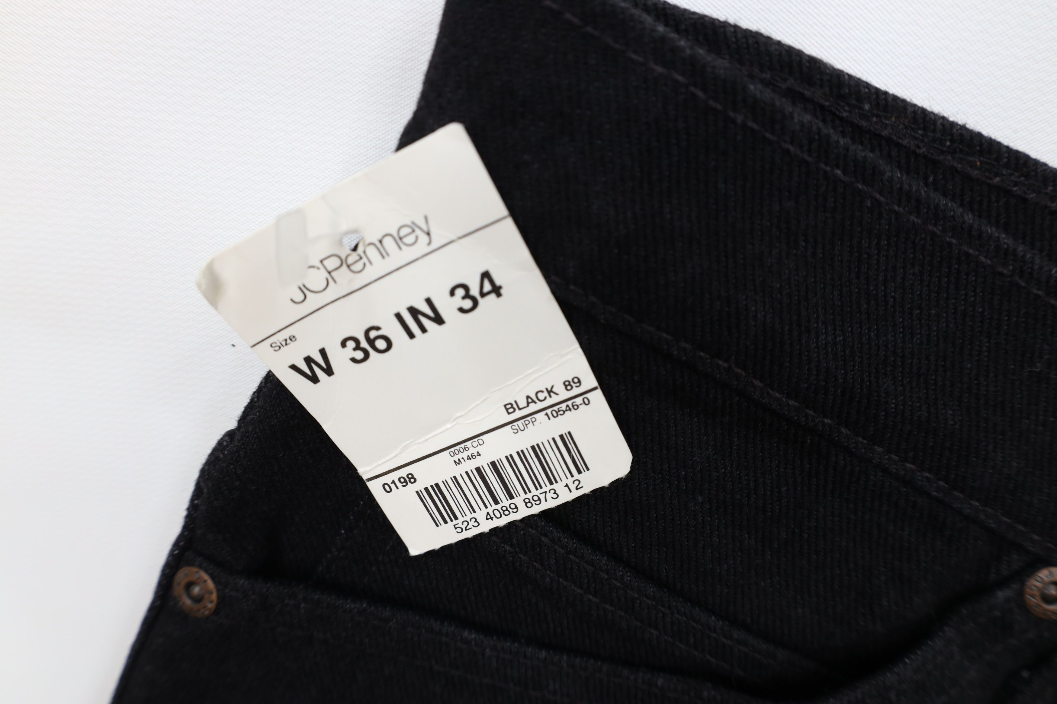 Vintage Deadstock Vintage 90s Streetwear Leg Denim Jeans Black Size US 36 / EU 52 - 5 Thumbnail