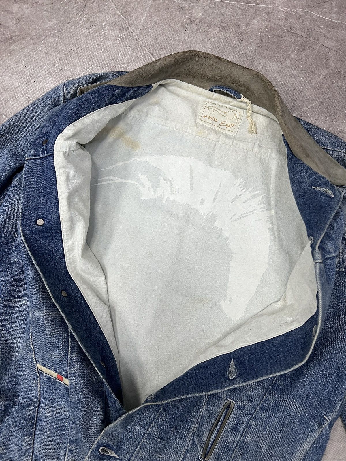 Diesel Diesel trucker jacket leather collar avant garde style y2k Size US M / EU 48-50 / 2 - 11 Thumbnail