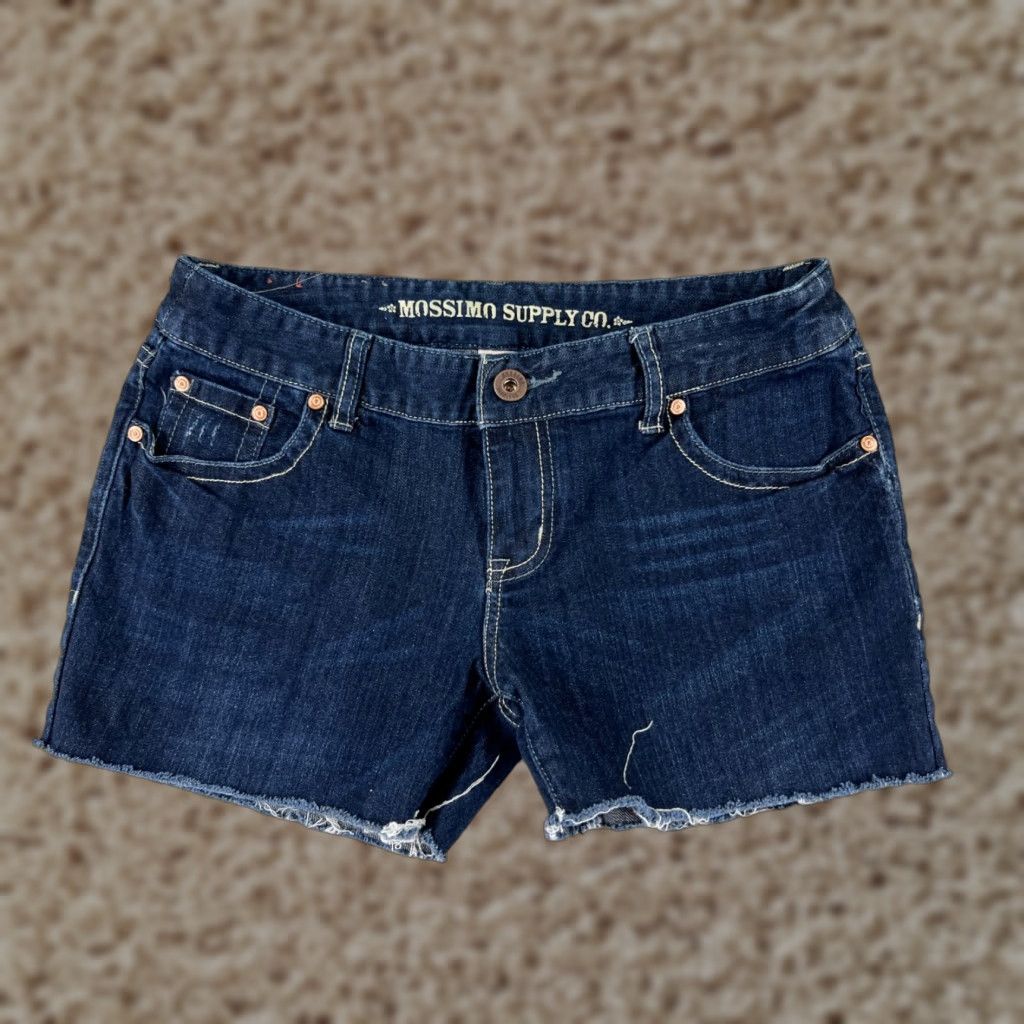 Mossimo VINTAGE Mossimo Shorts Womens 9 Denim Blue Jean Cutoff Low Rise 29x4 Cotton Size 30" / US 8 / IT 44 - 1 Thumbnail
